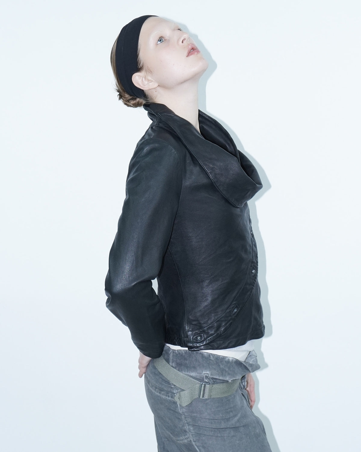 black asymmetrical jacket