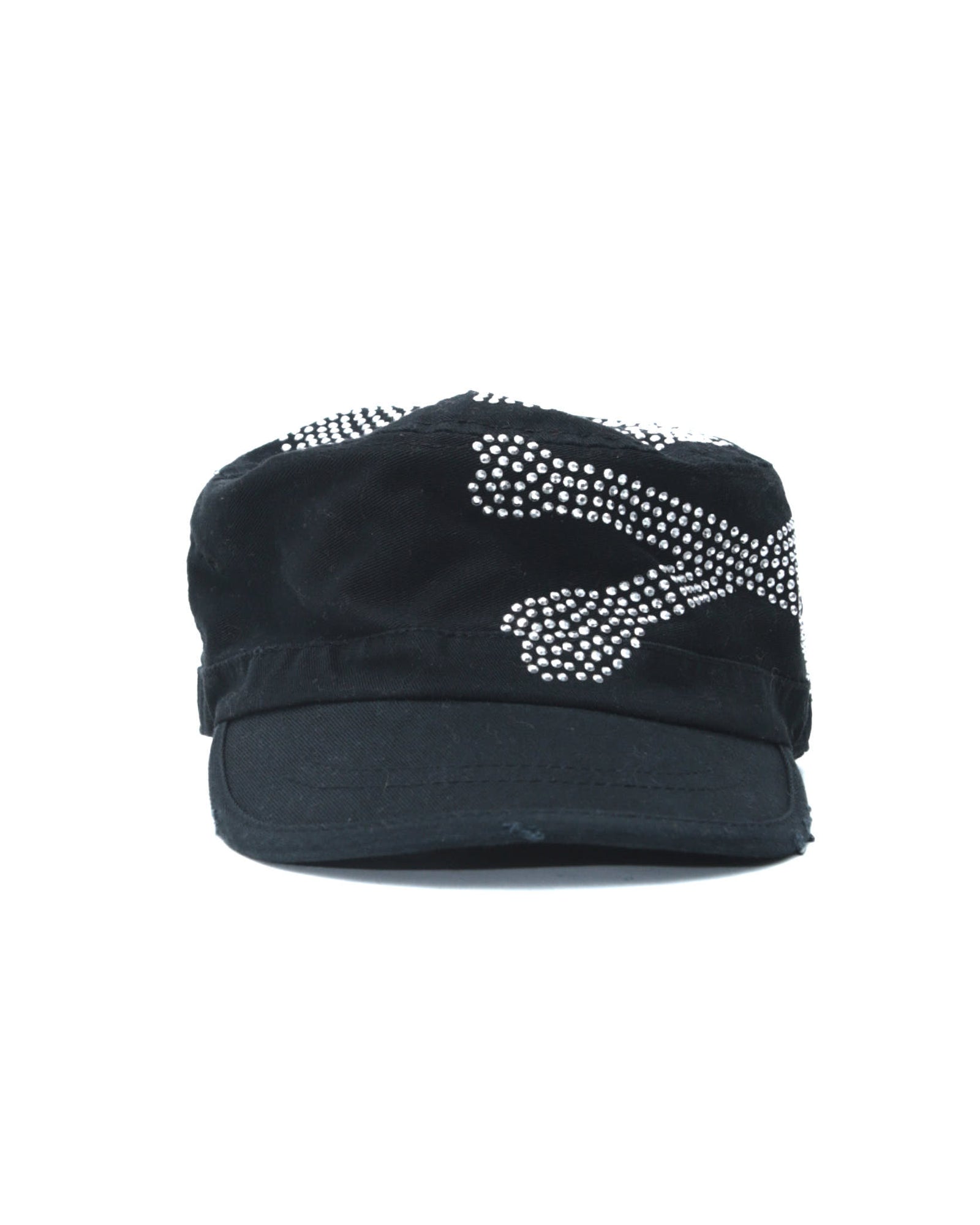 black canva skull cap