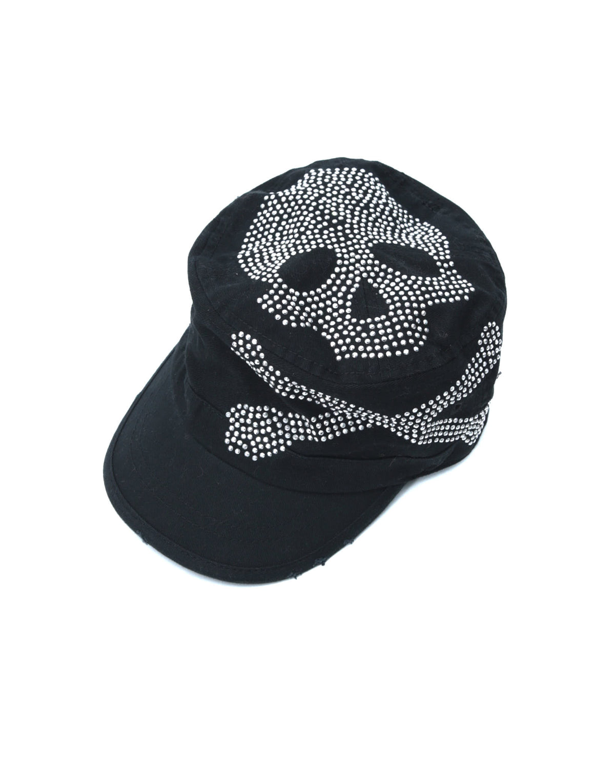 black canva skull cap