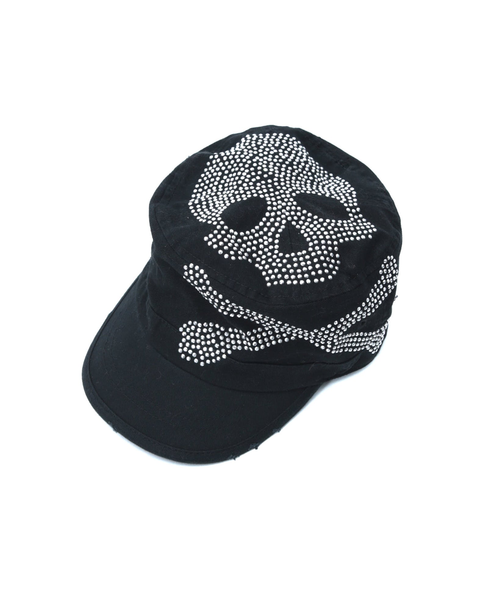 black canva skull cap