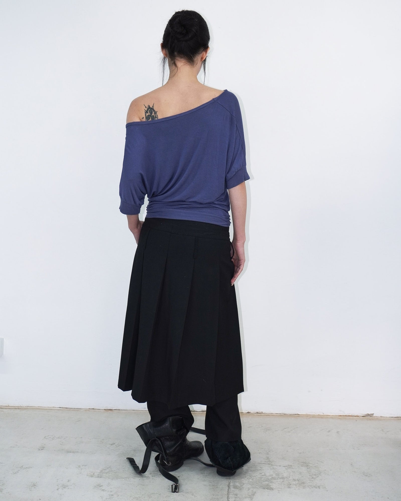 black pants with skirt layer