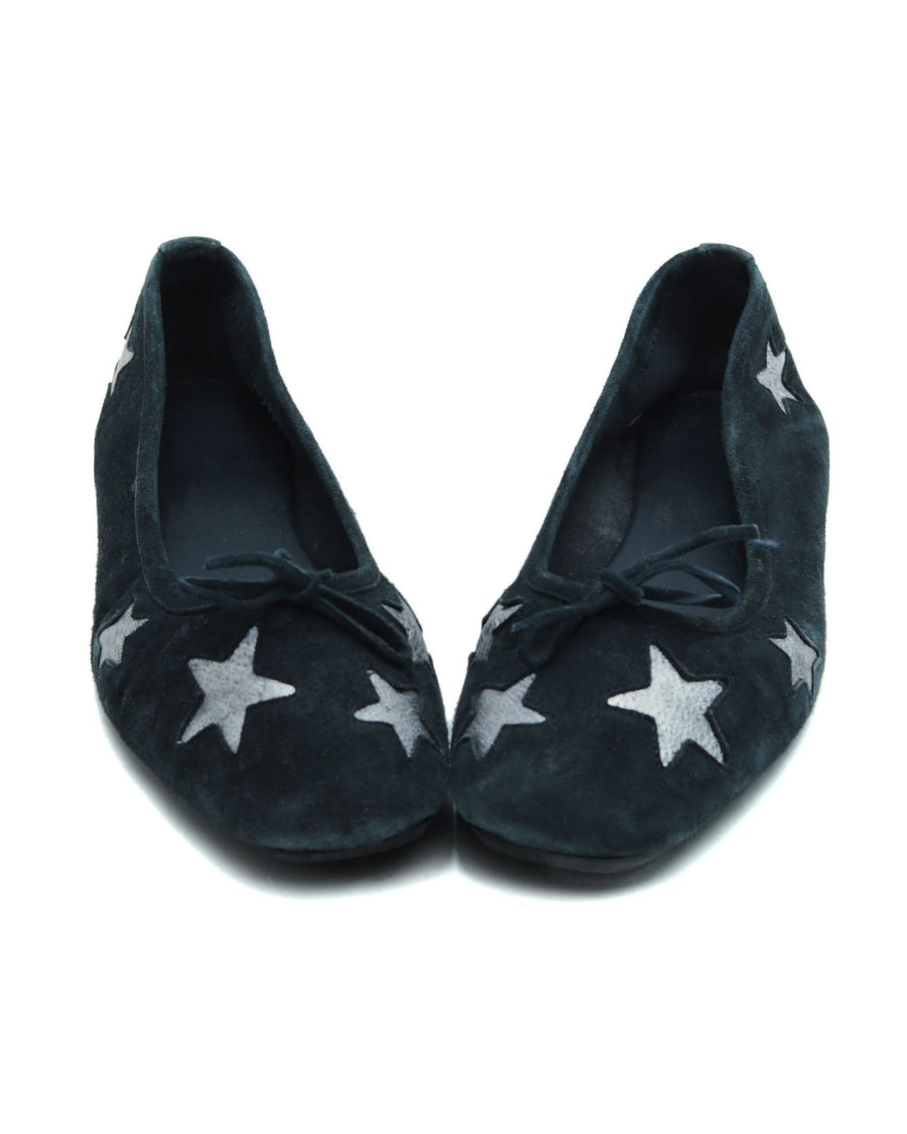 black star ballet flats