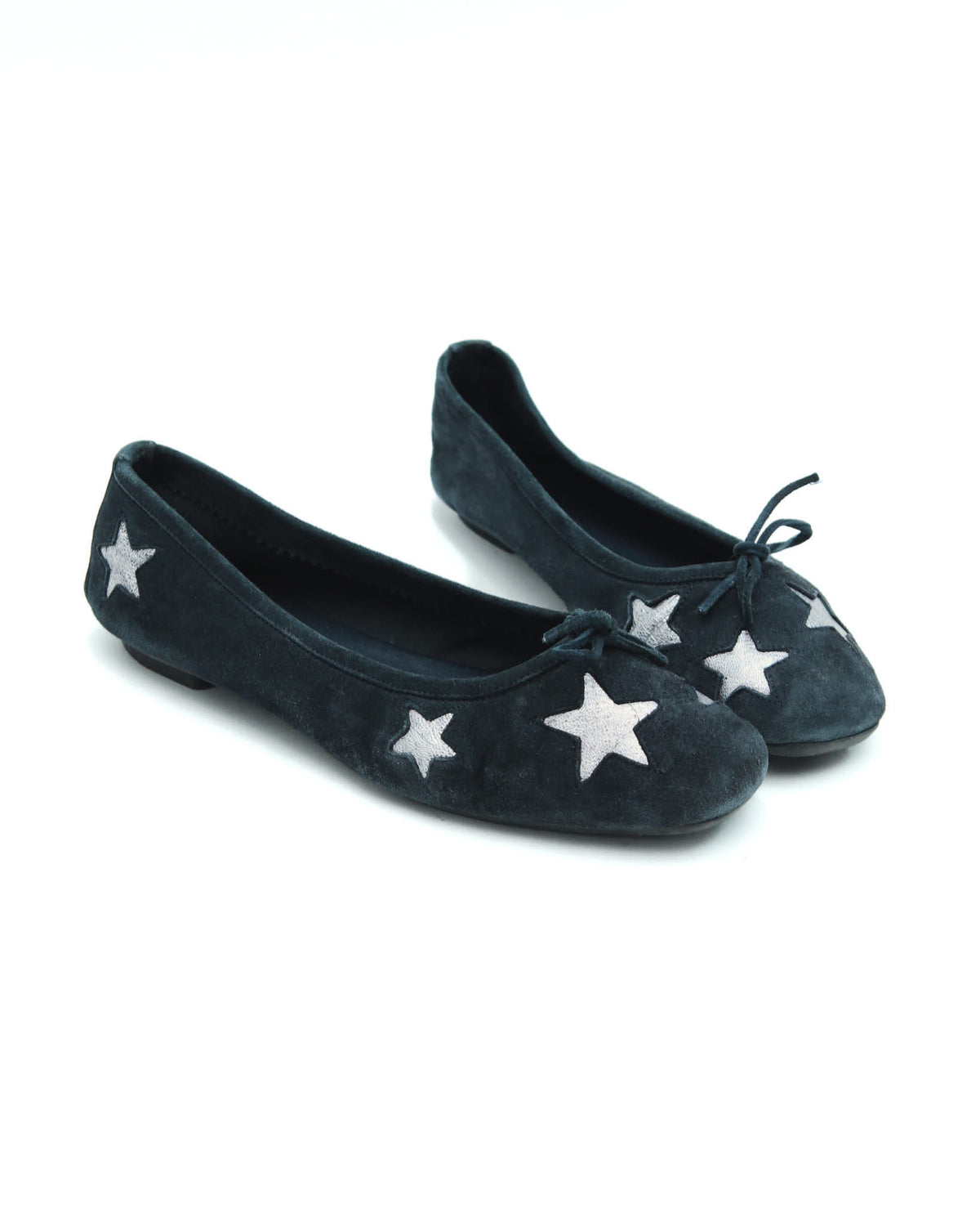 black star ballet flats