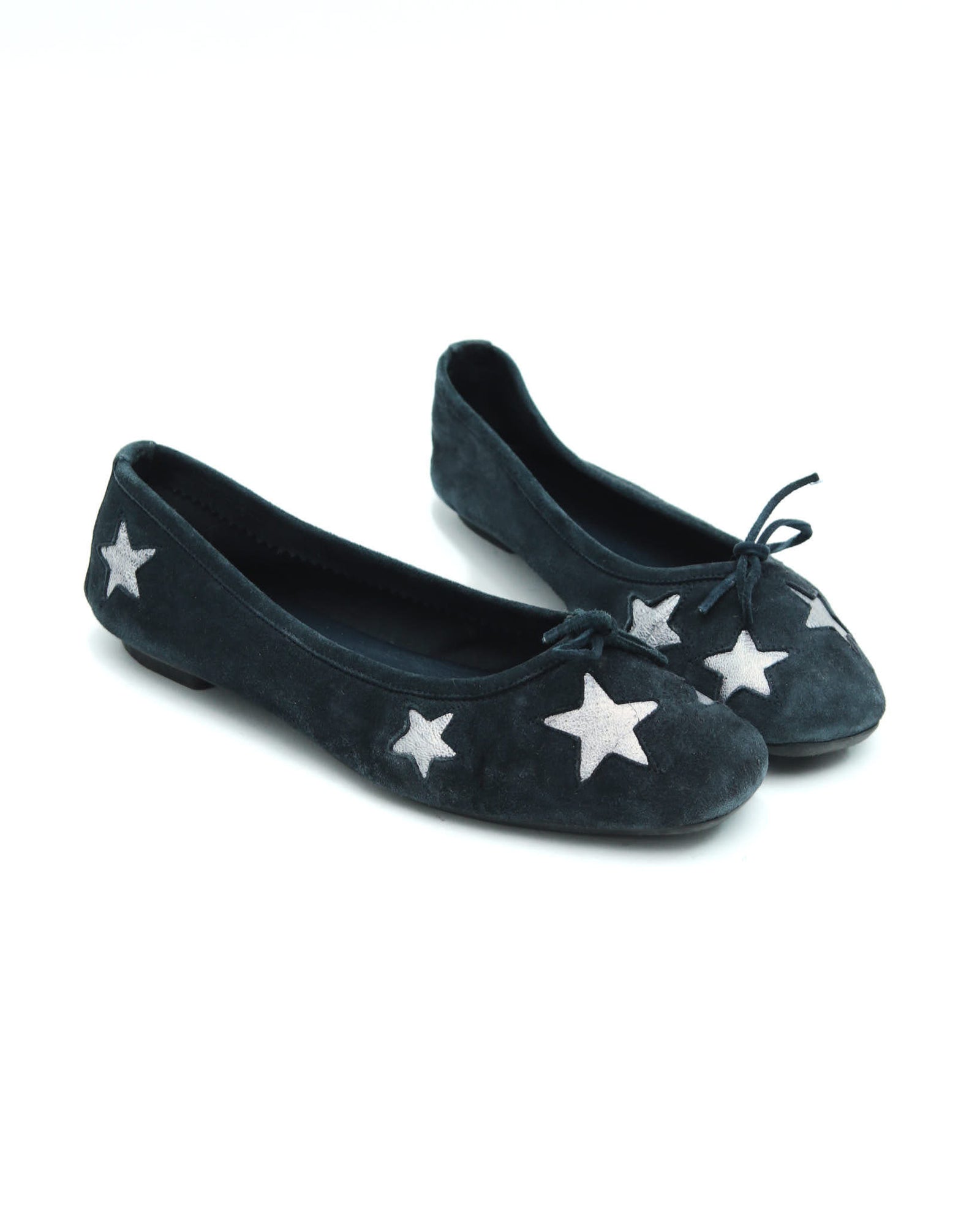 black star ballet flats