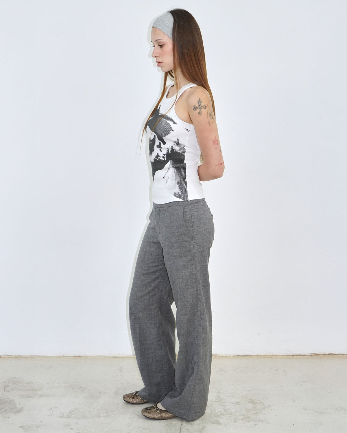 black & white horse tank top