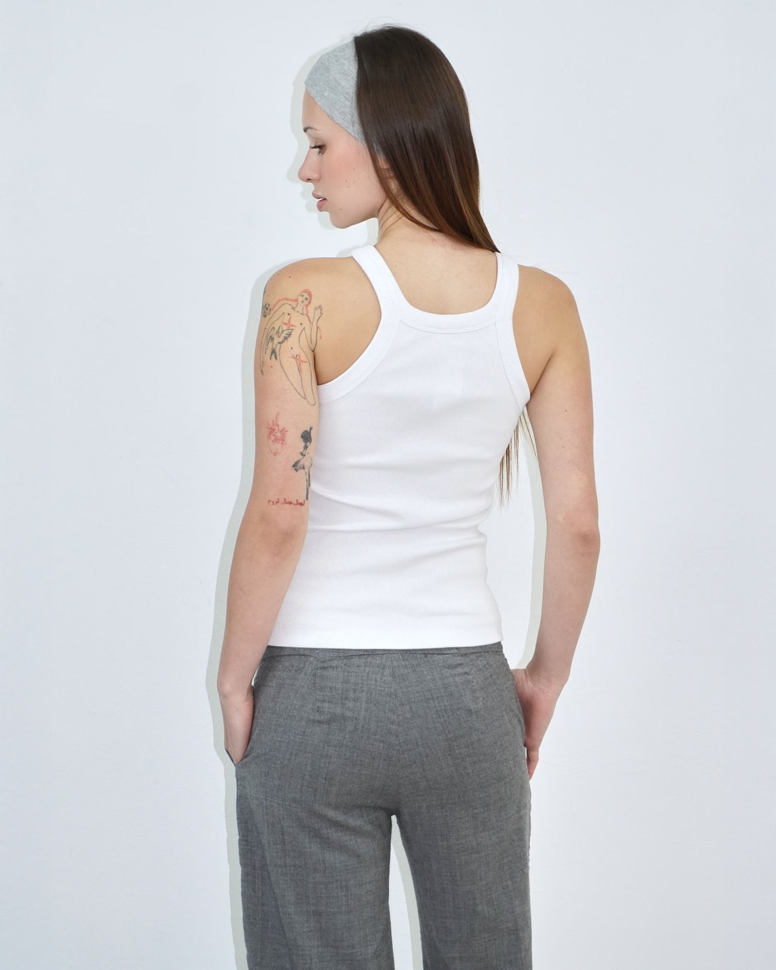black & white horse tank top