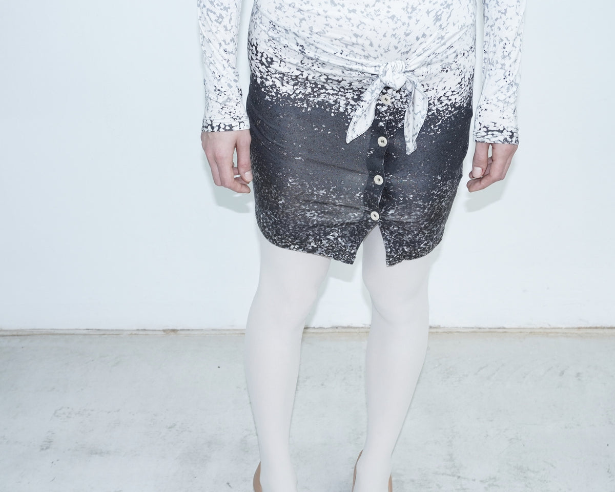 black/white midi dress