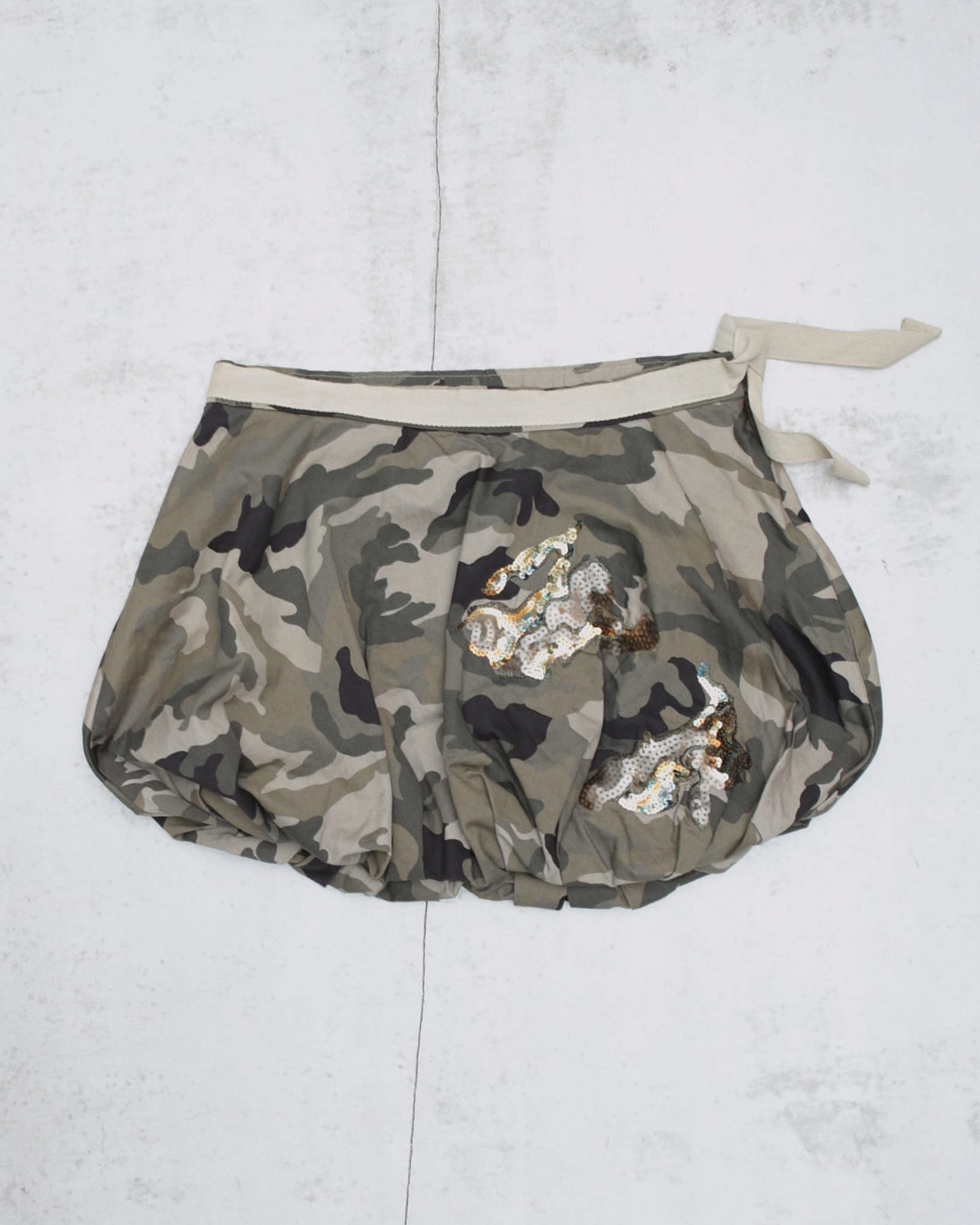 camo bubble skirt