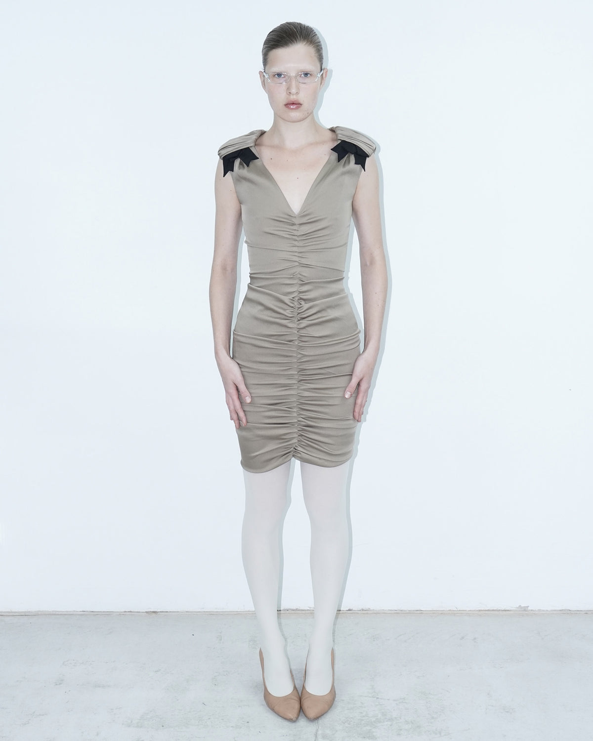 cappuccino silk dress