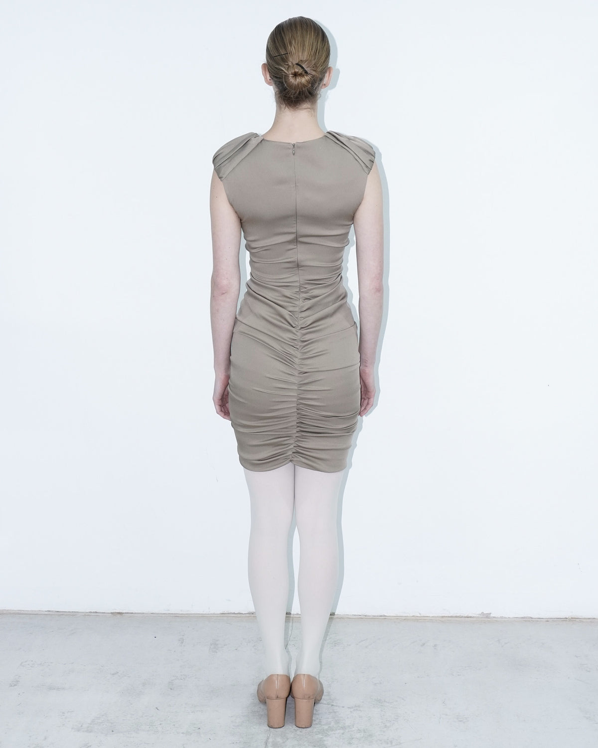 cappuccino silk dress