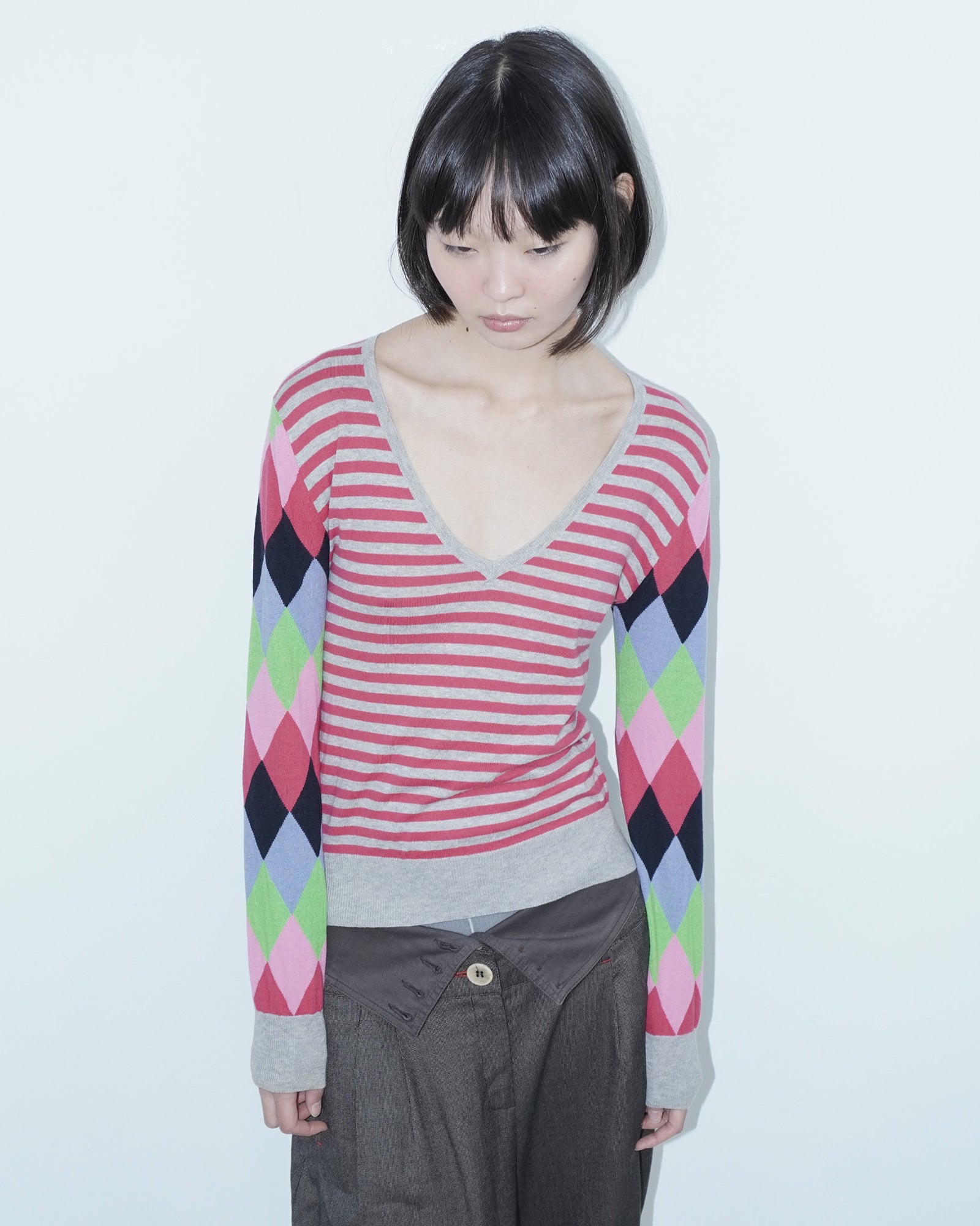 cashmere v-neck top