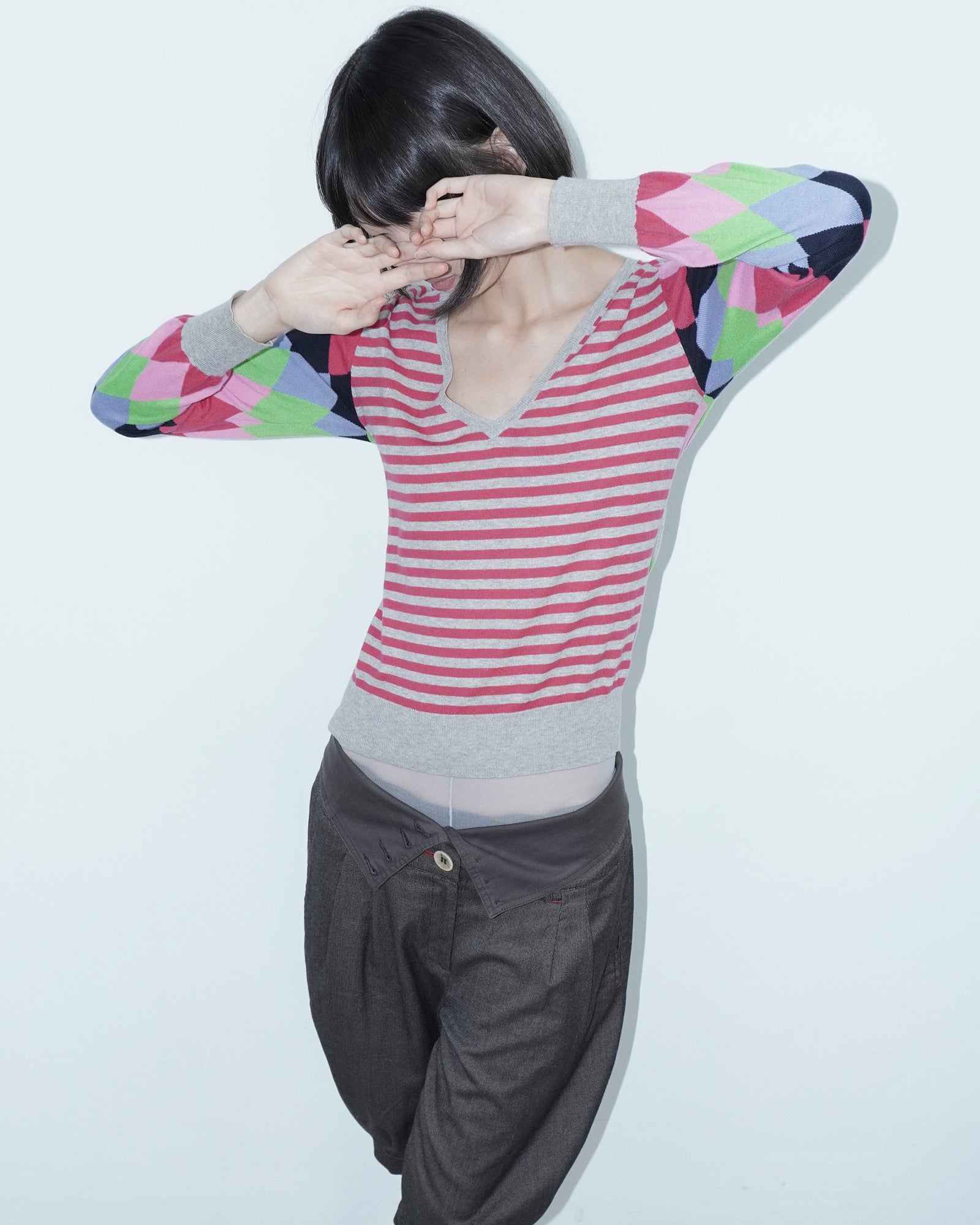 cashmere v-neck top