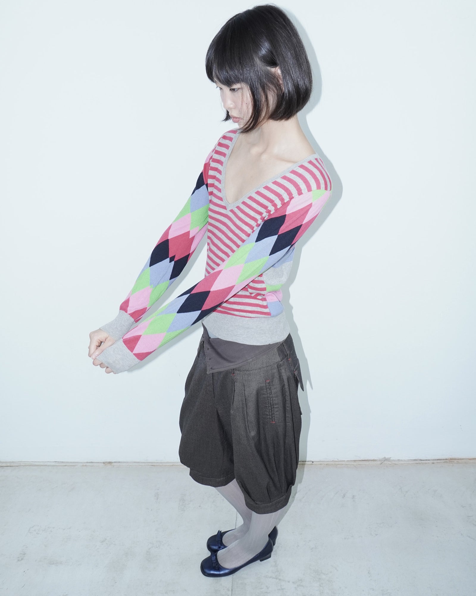 cashmere v-neck top