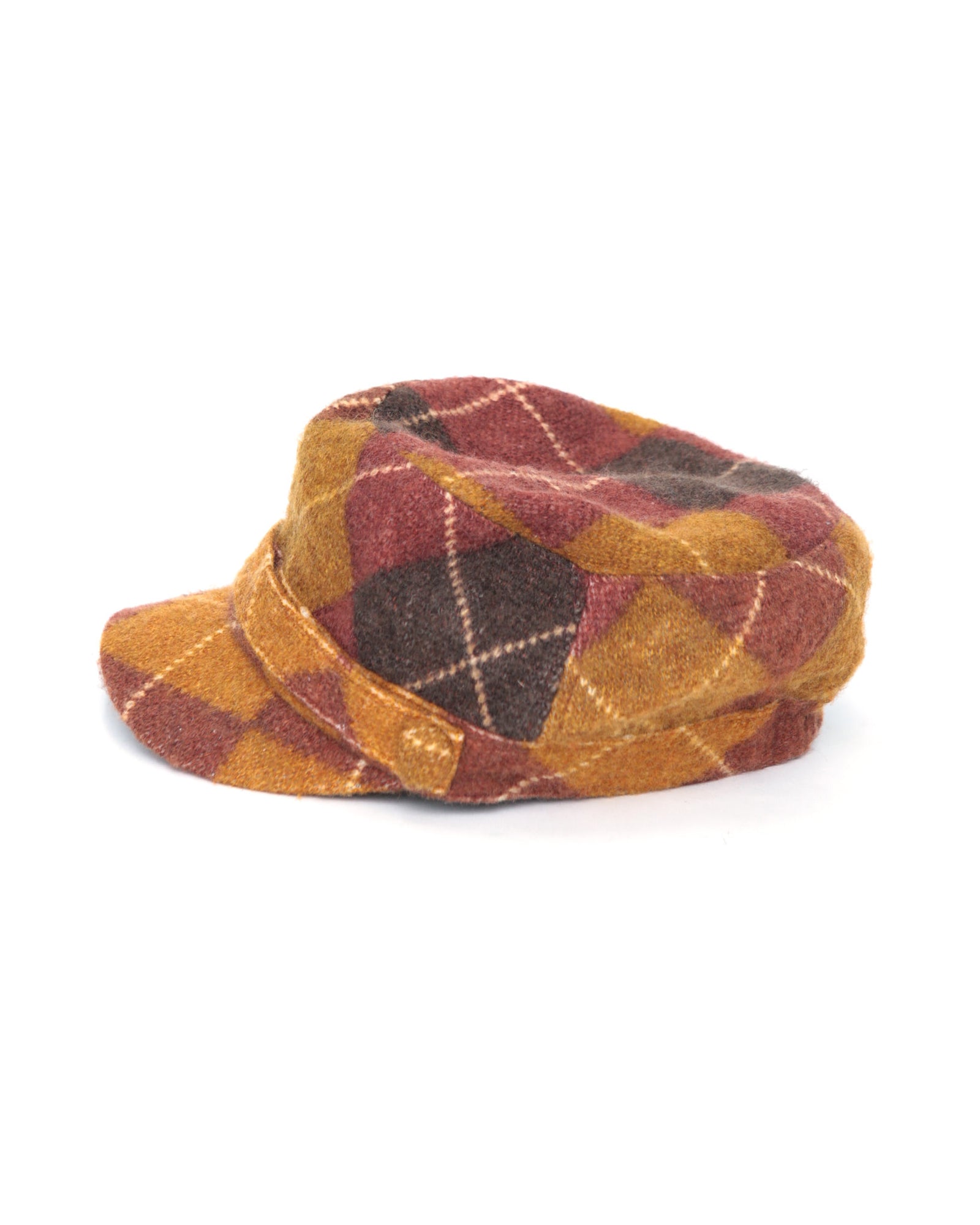 checkered winter felt hat