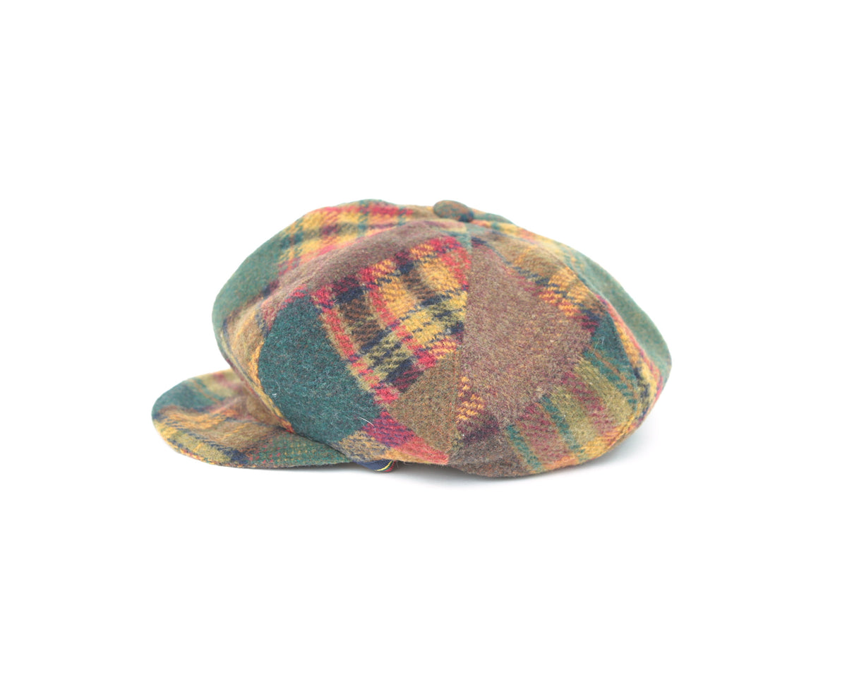 checkered winter felt hat