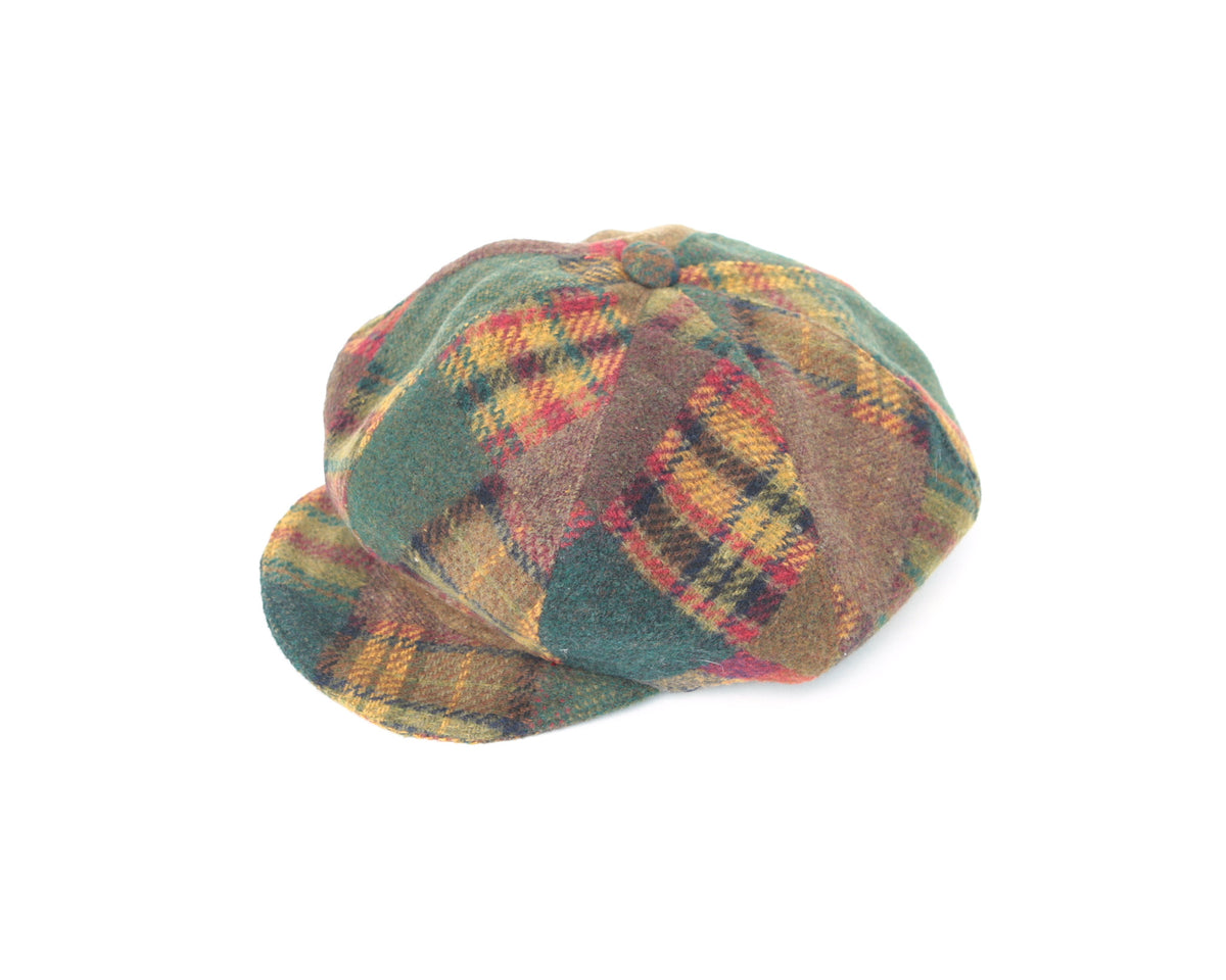 checkered winter felt hat