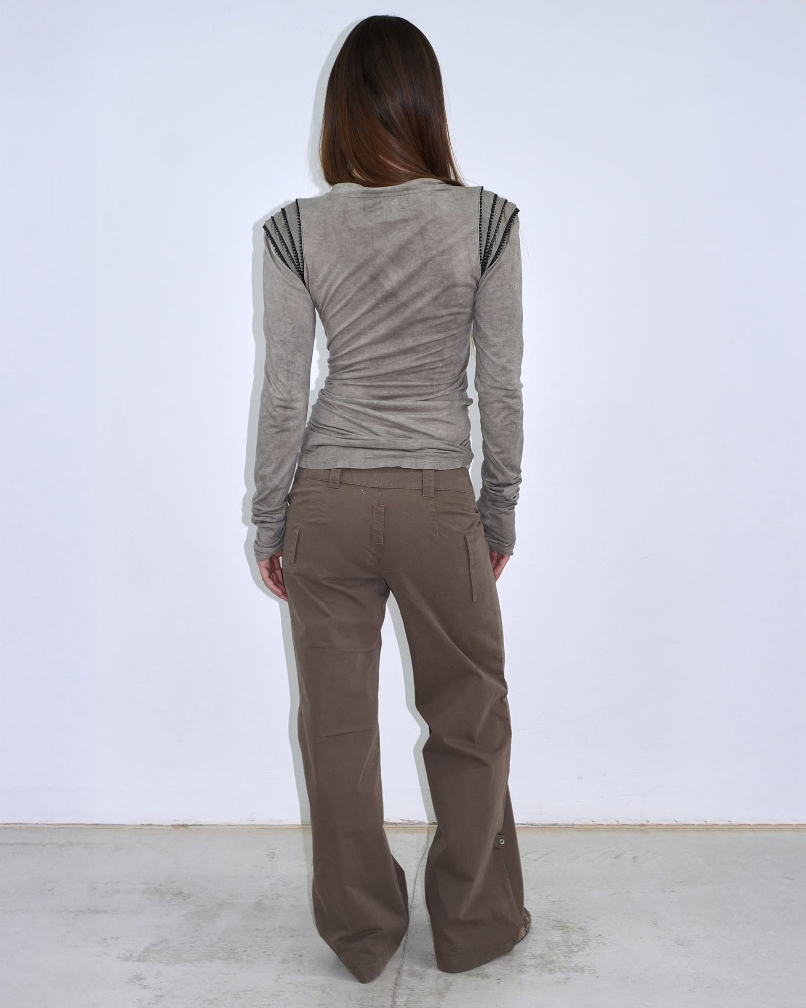 cool brown/green loops pants
