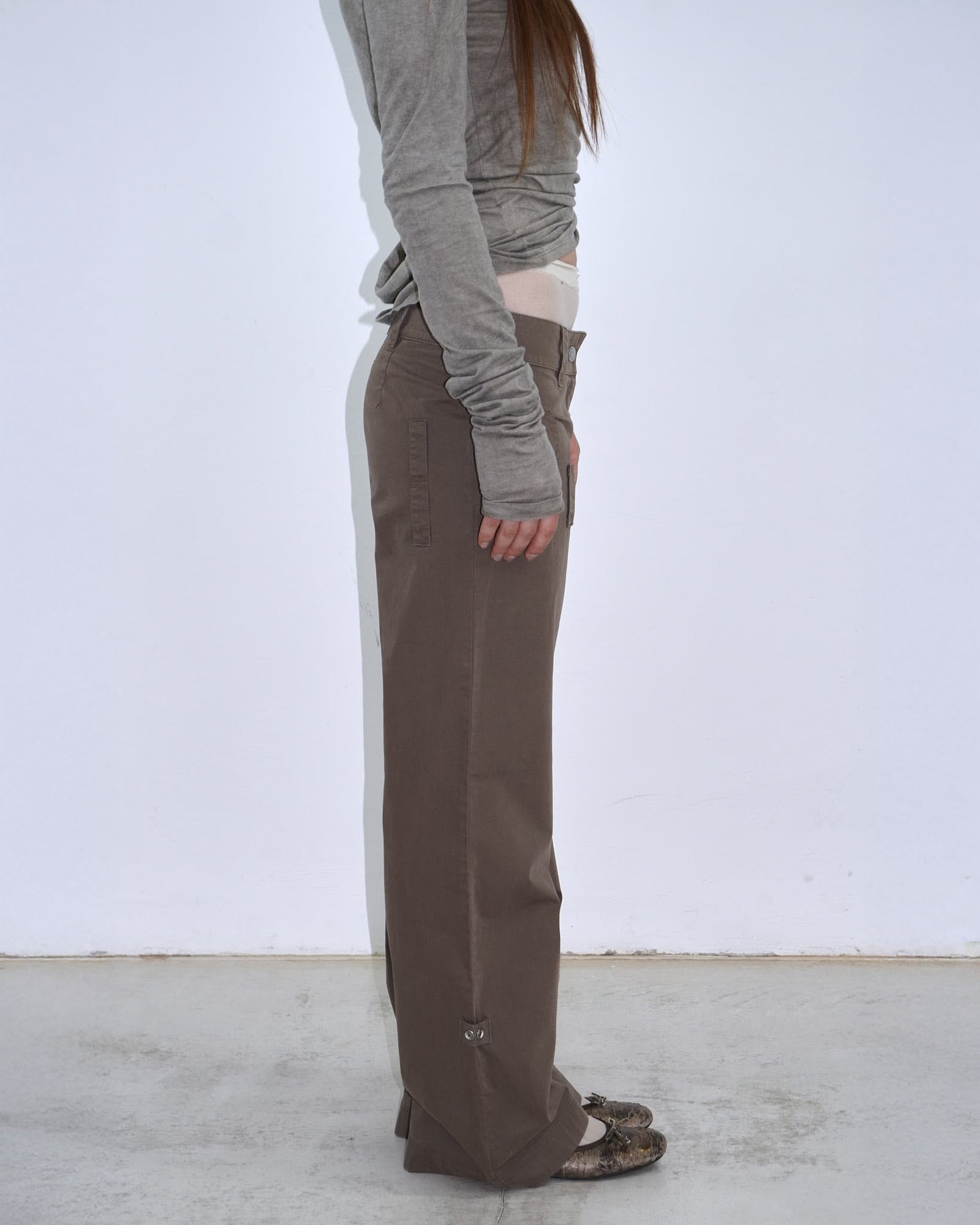 cool brown/green loops pants
