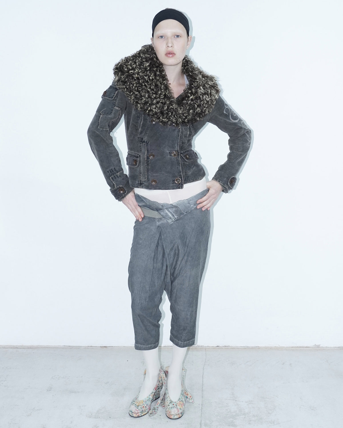 cotton jacket with fur