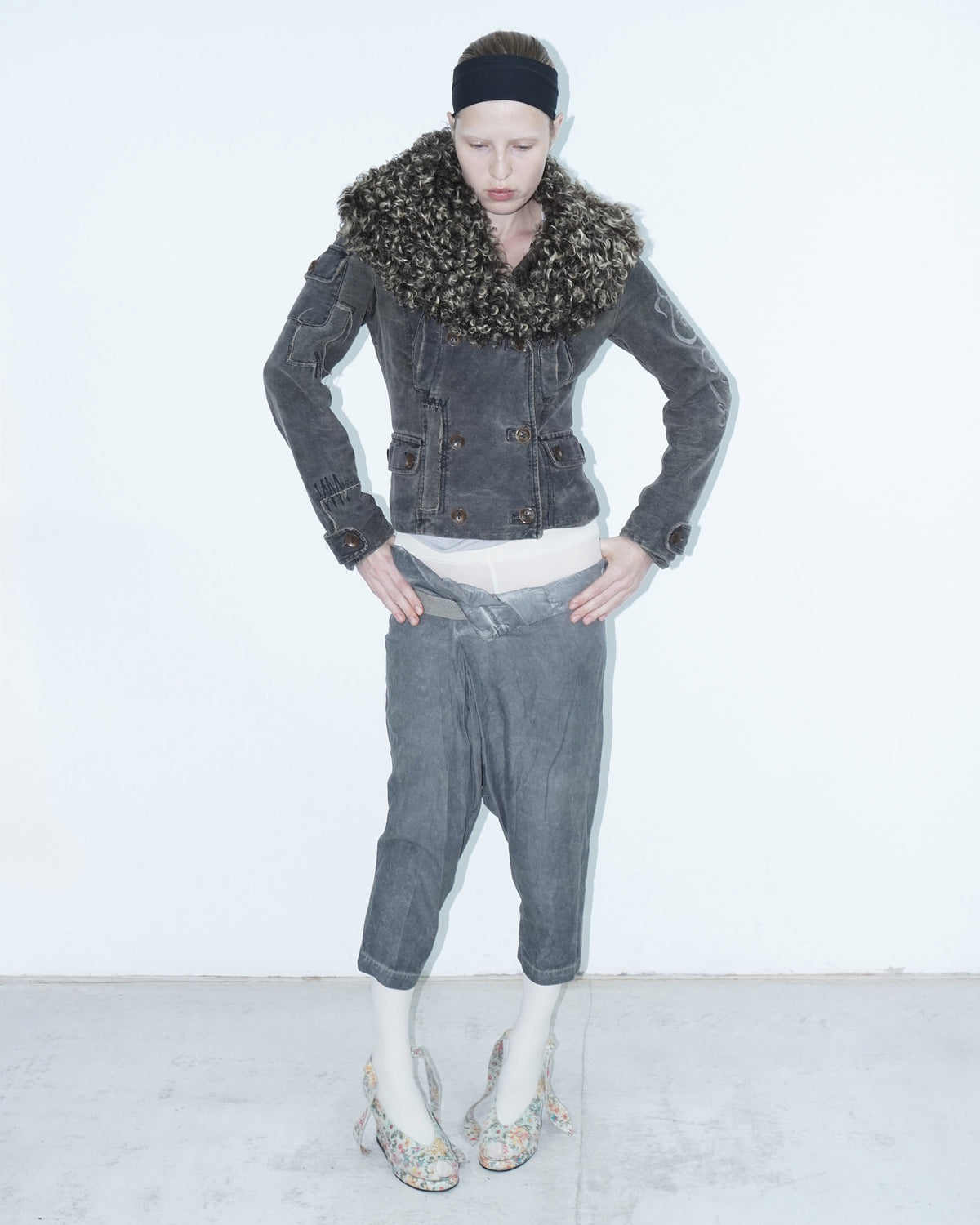 cotton jacket with fur