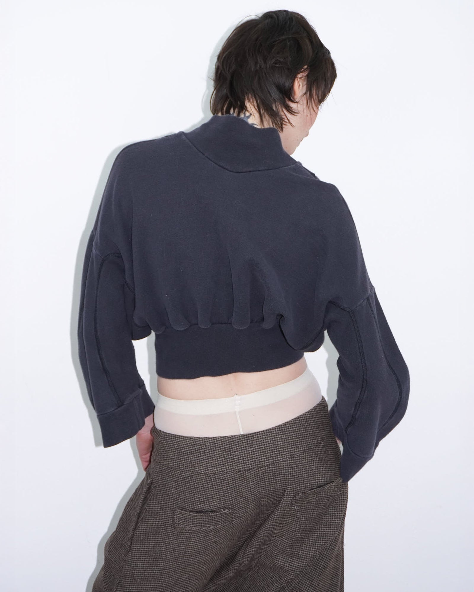cropped zip-up jacket