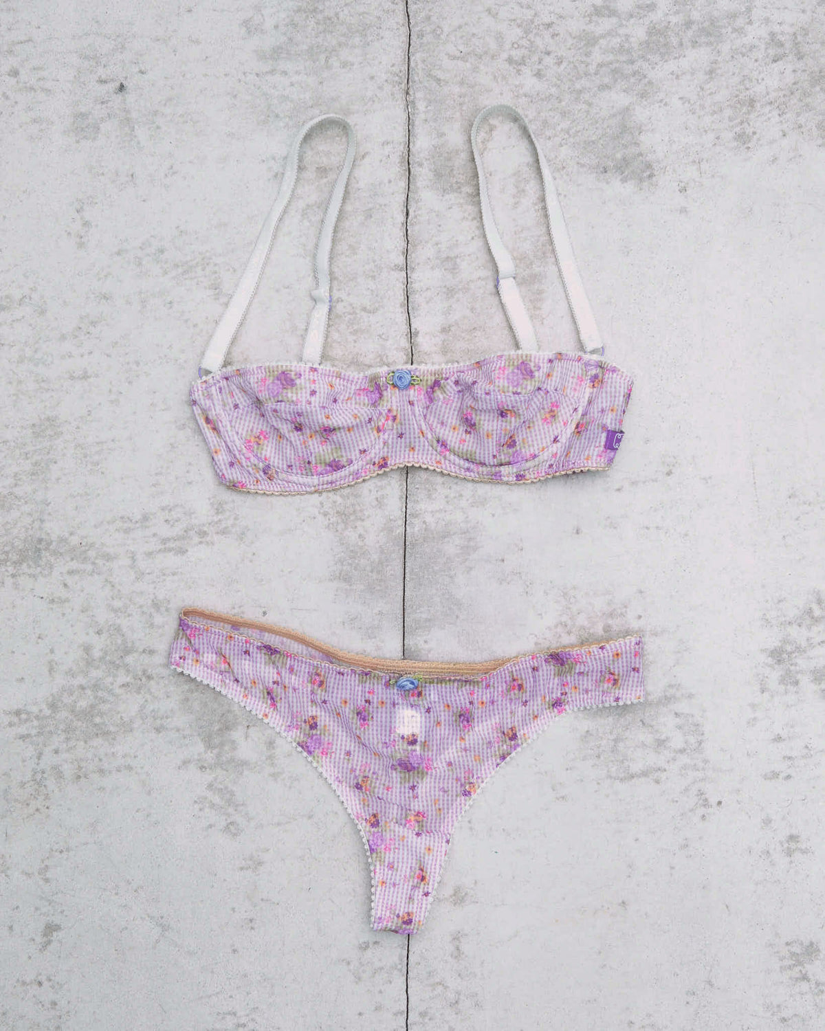 floral lingerie set