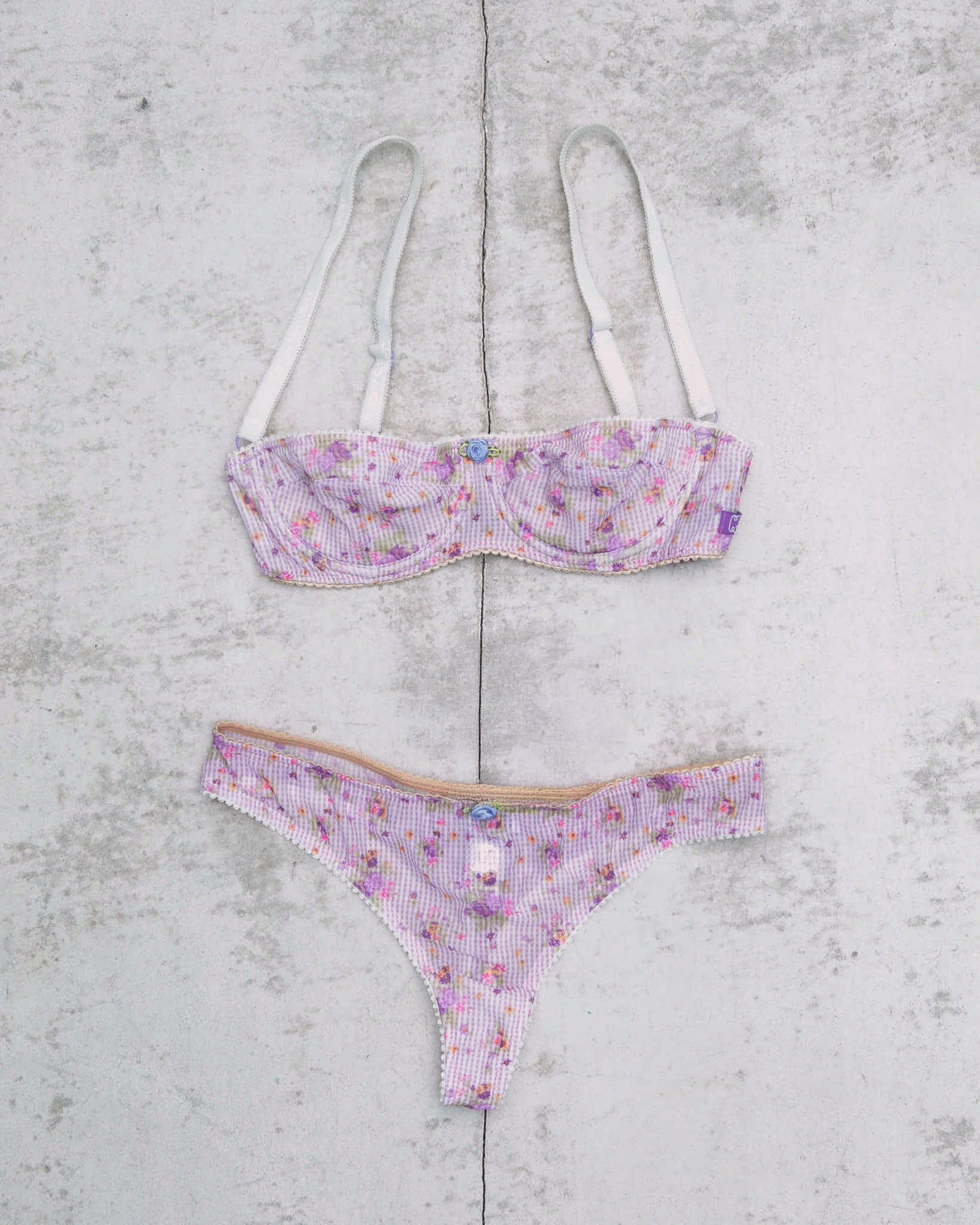 floral lingerie set