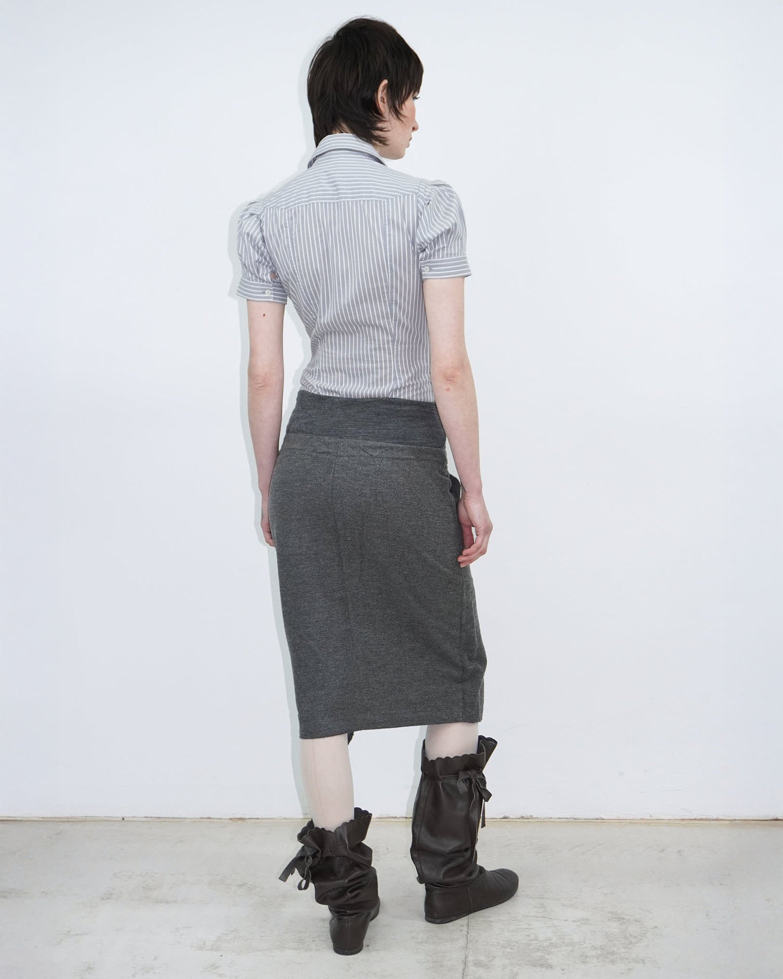 double waisted asymmetrical bubble skirt