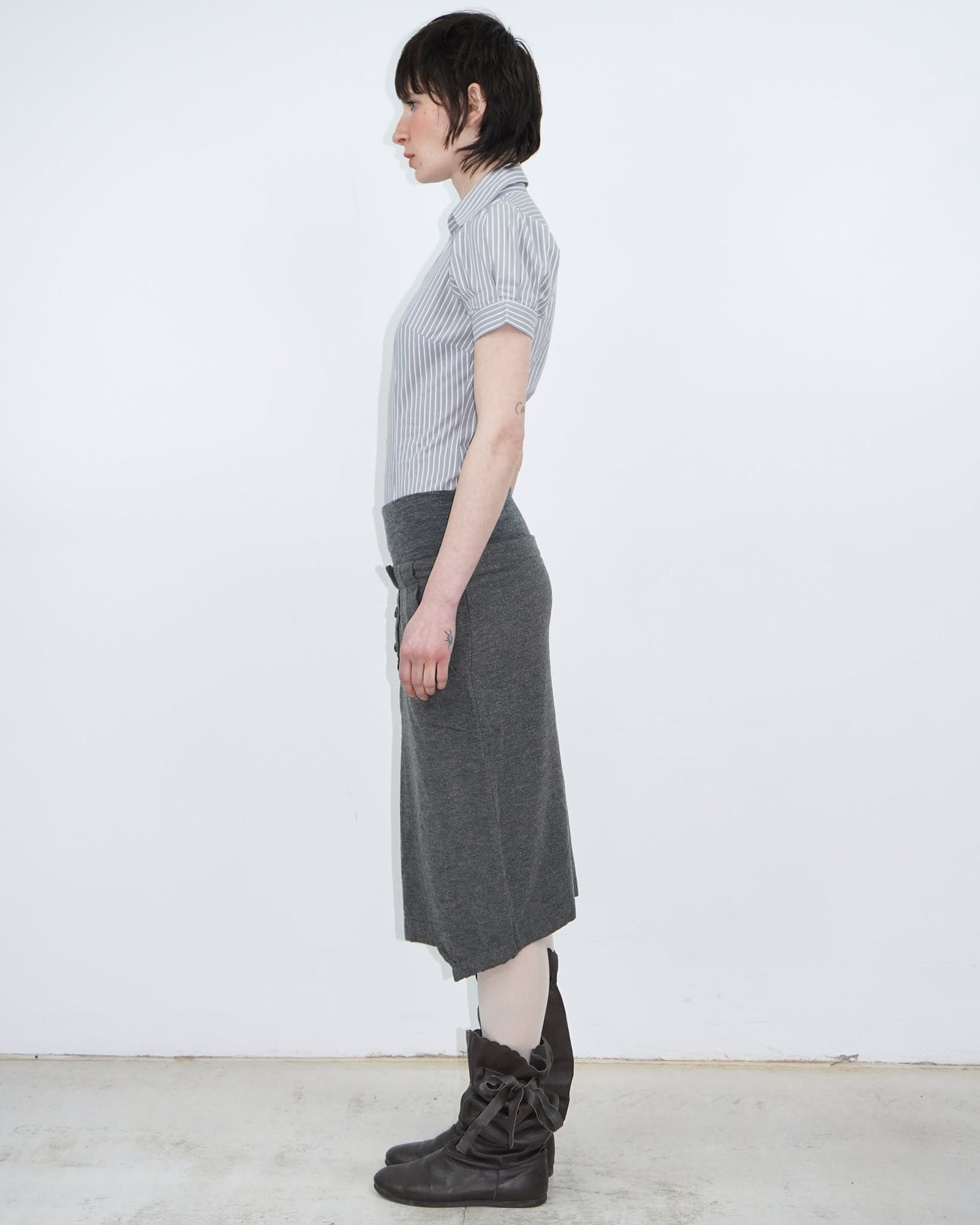 double waisted asymmetrical bubble skirt