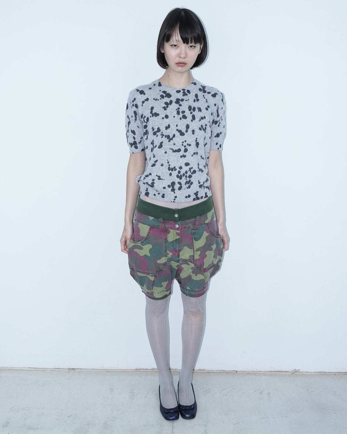 double waisted bubble camo pants