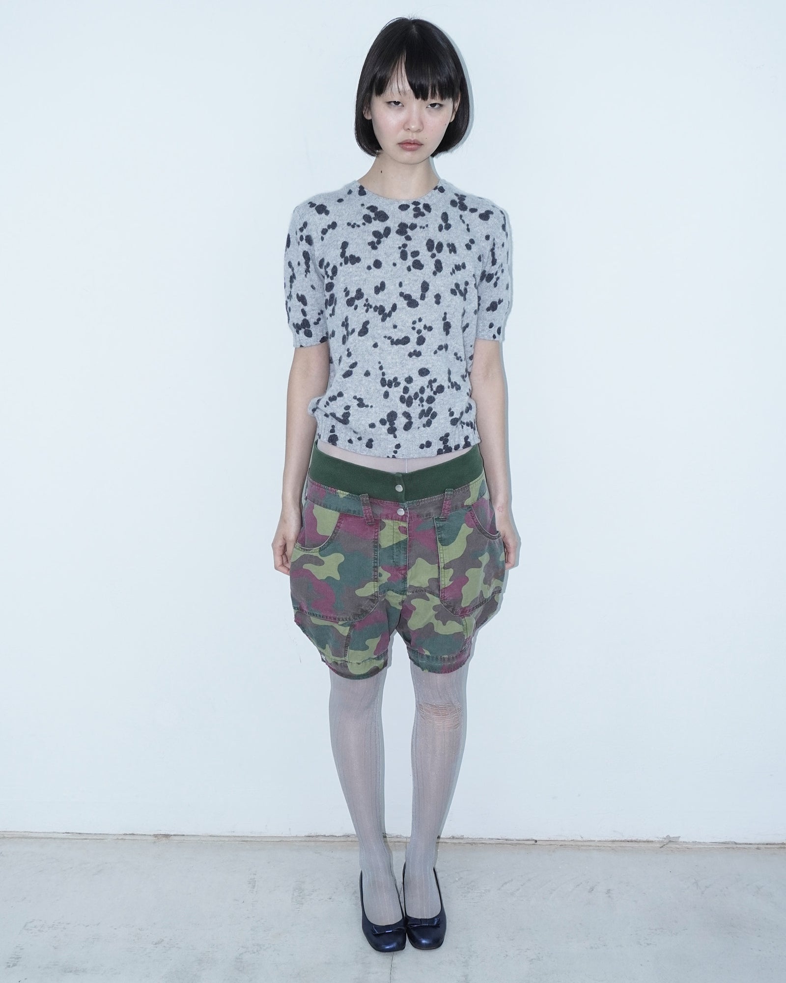 double waisted bubble camo pants