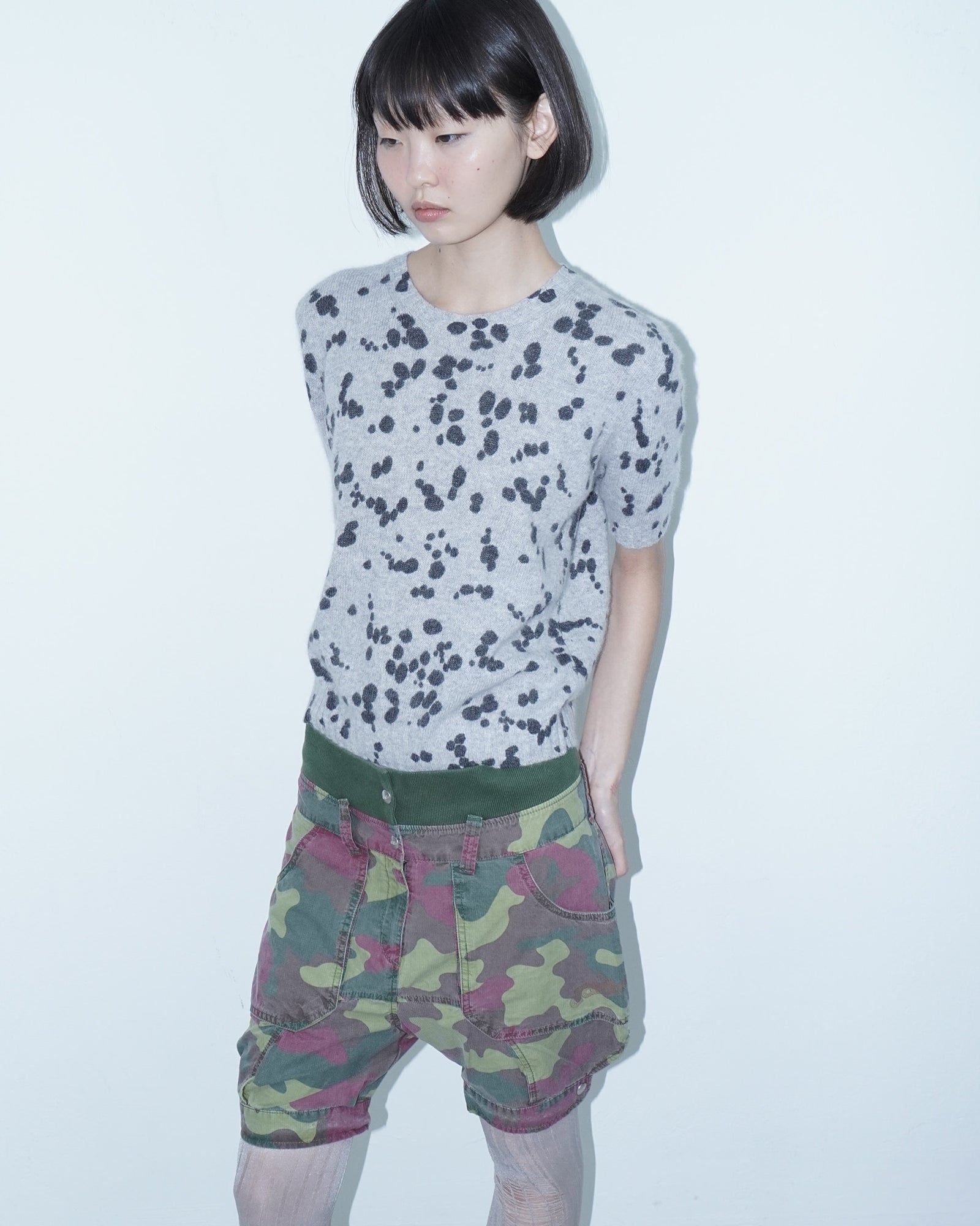 double waisted bubble camo pants