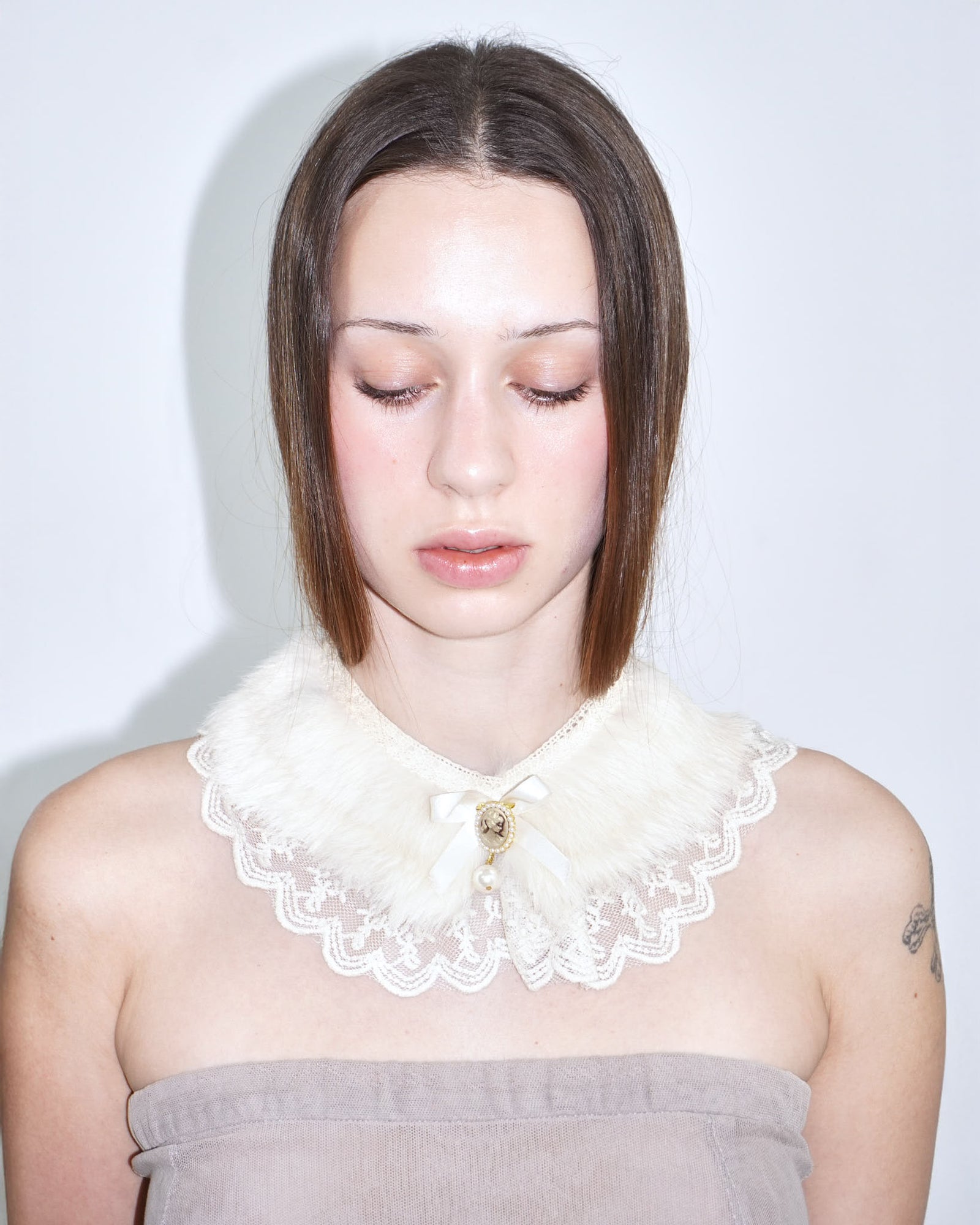 fur lace collar
