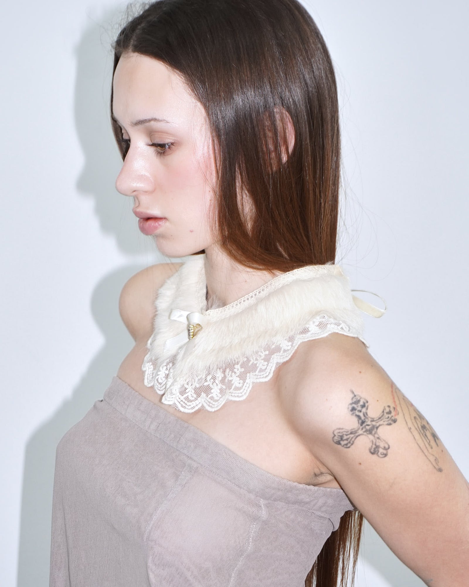 fur lace collar