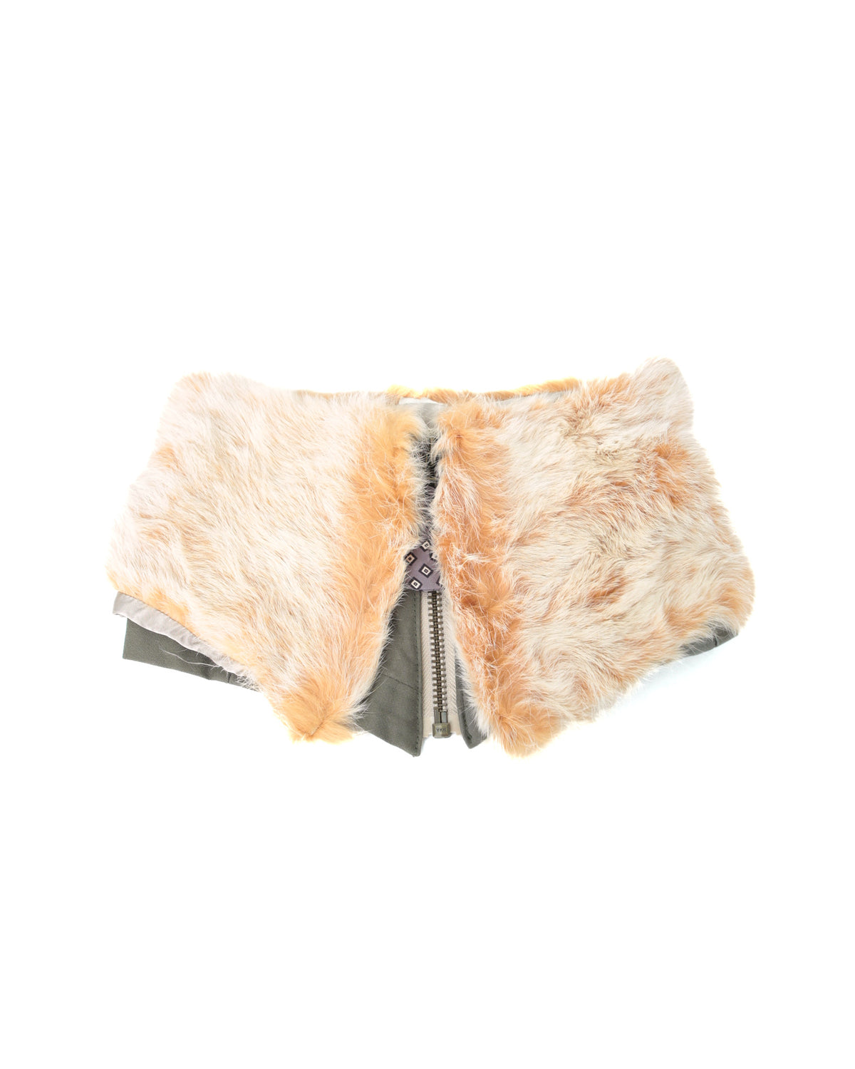 fluffy orange faux fur collar