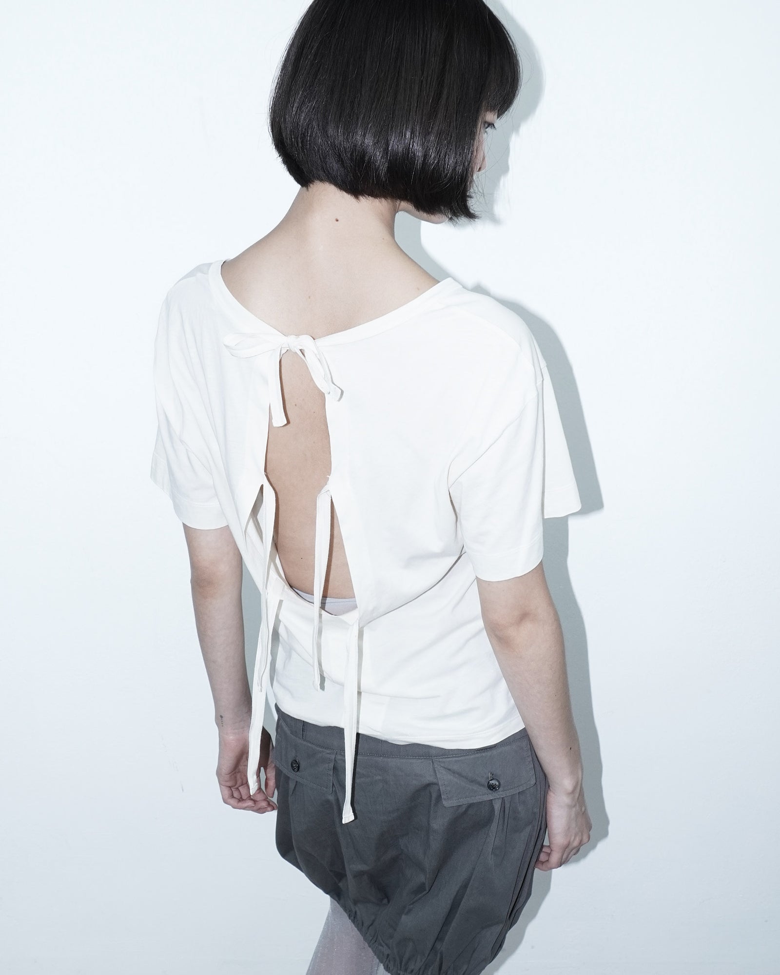 "girls make boys crazy" top with lace up detail