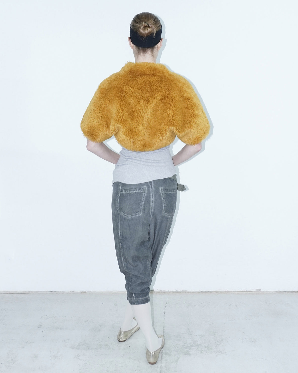 gold fur bolero
