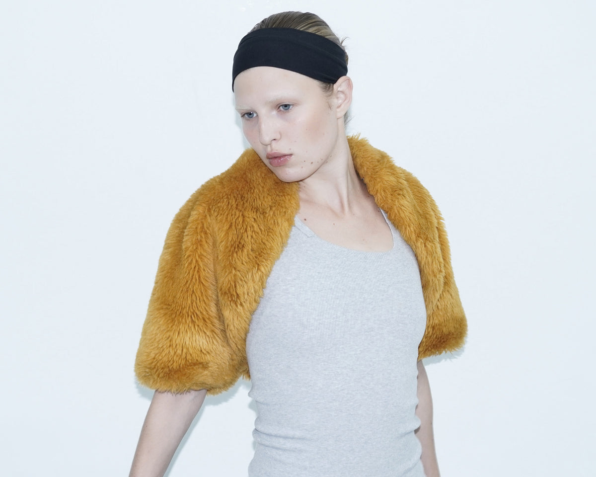 gold fur bolero