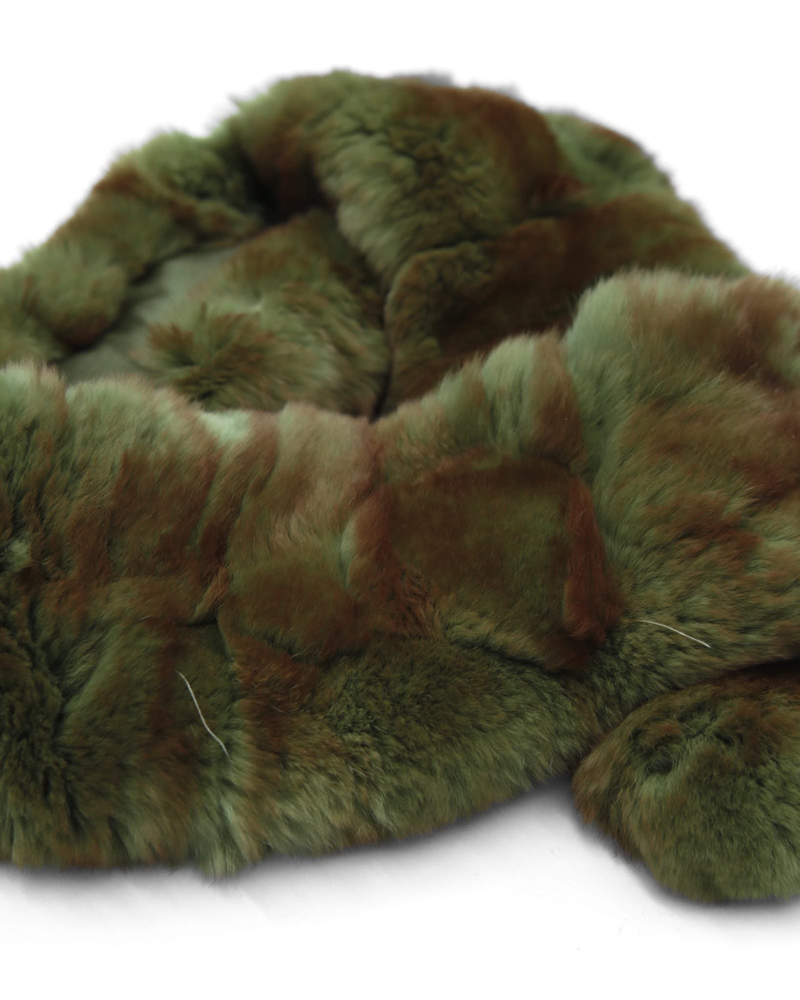 green fur scarf