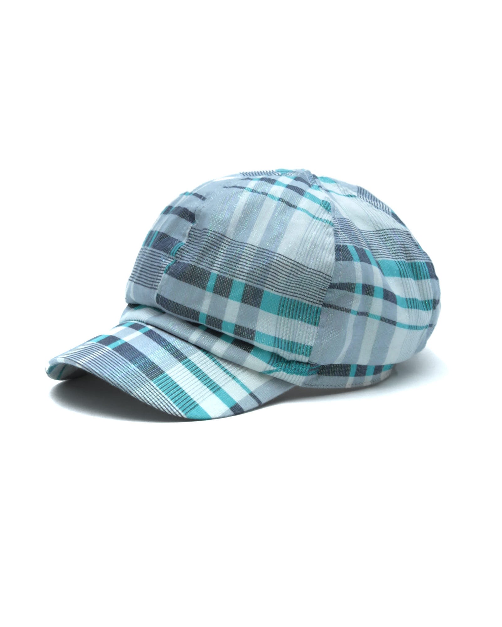 grey and turquise newsboy cap