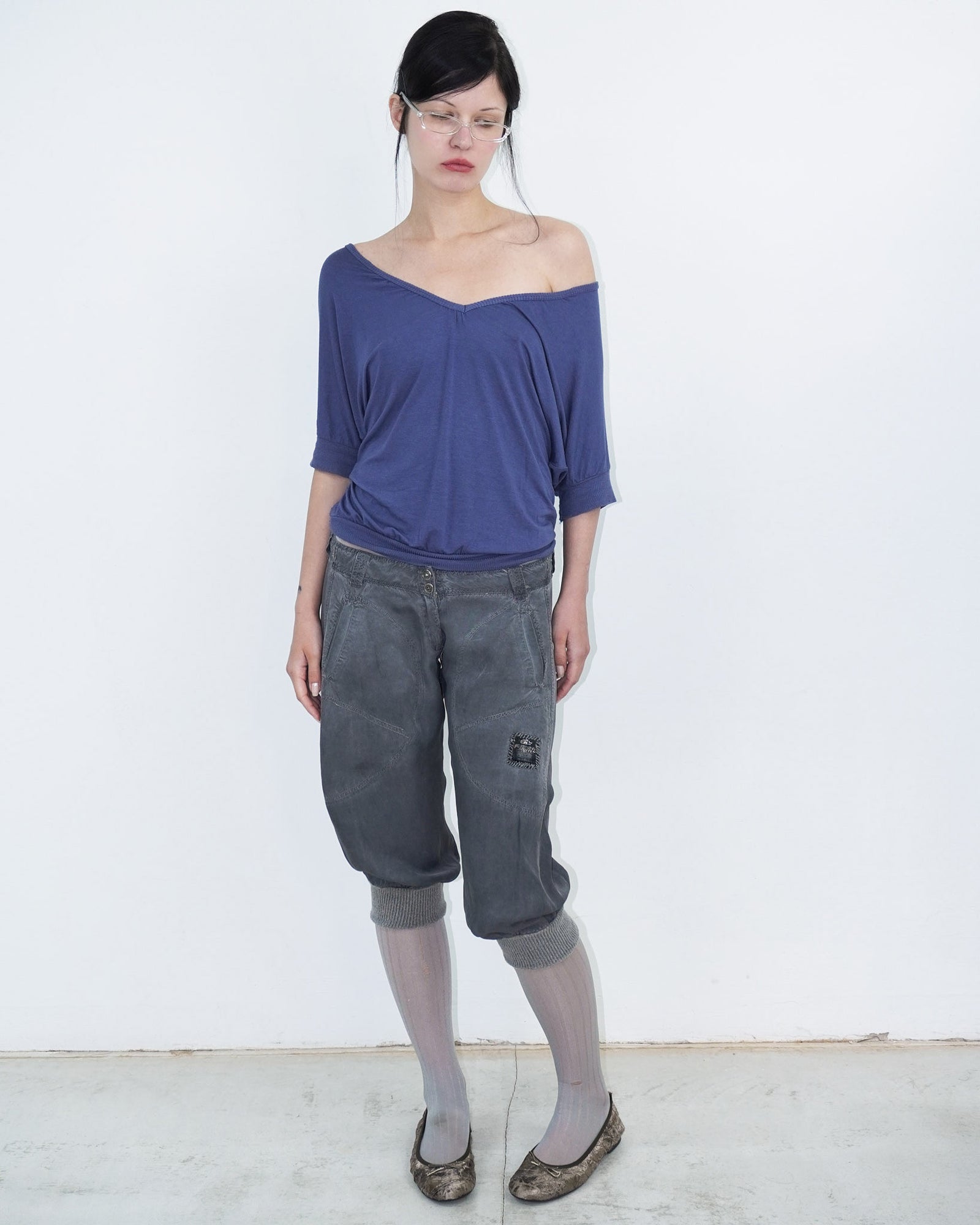 grey capri pants
