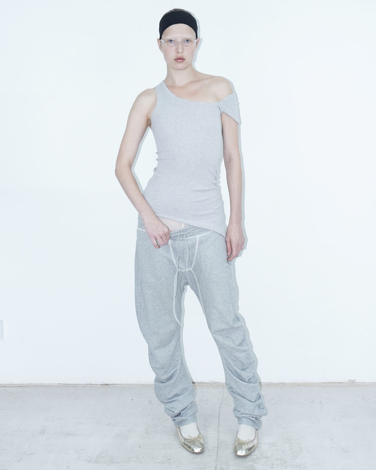 grey cotton pants