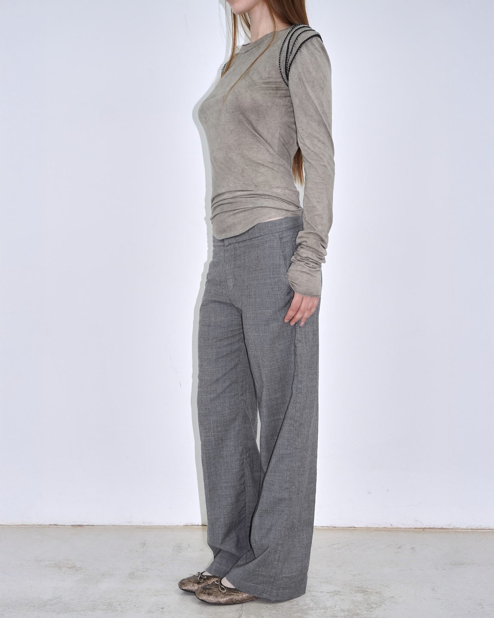 grey wool pants
