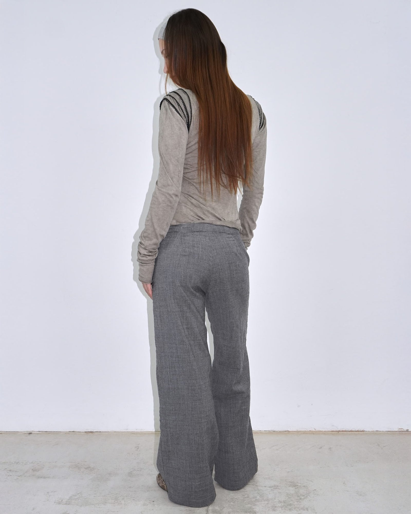 grey wool pants