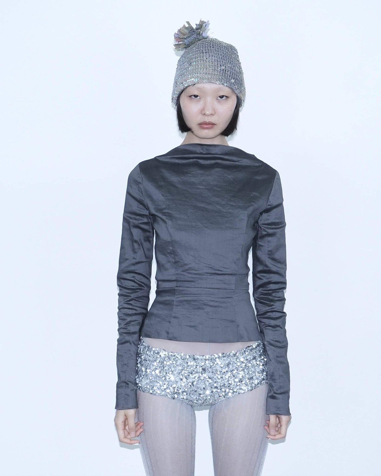 holographic sequins beanie