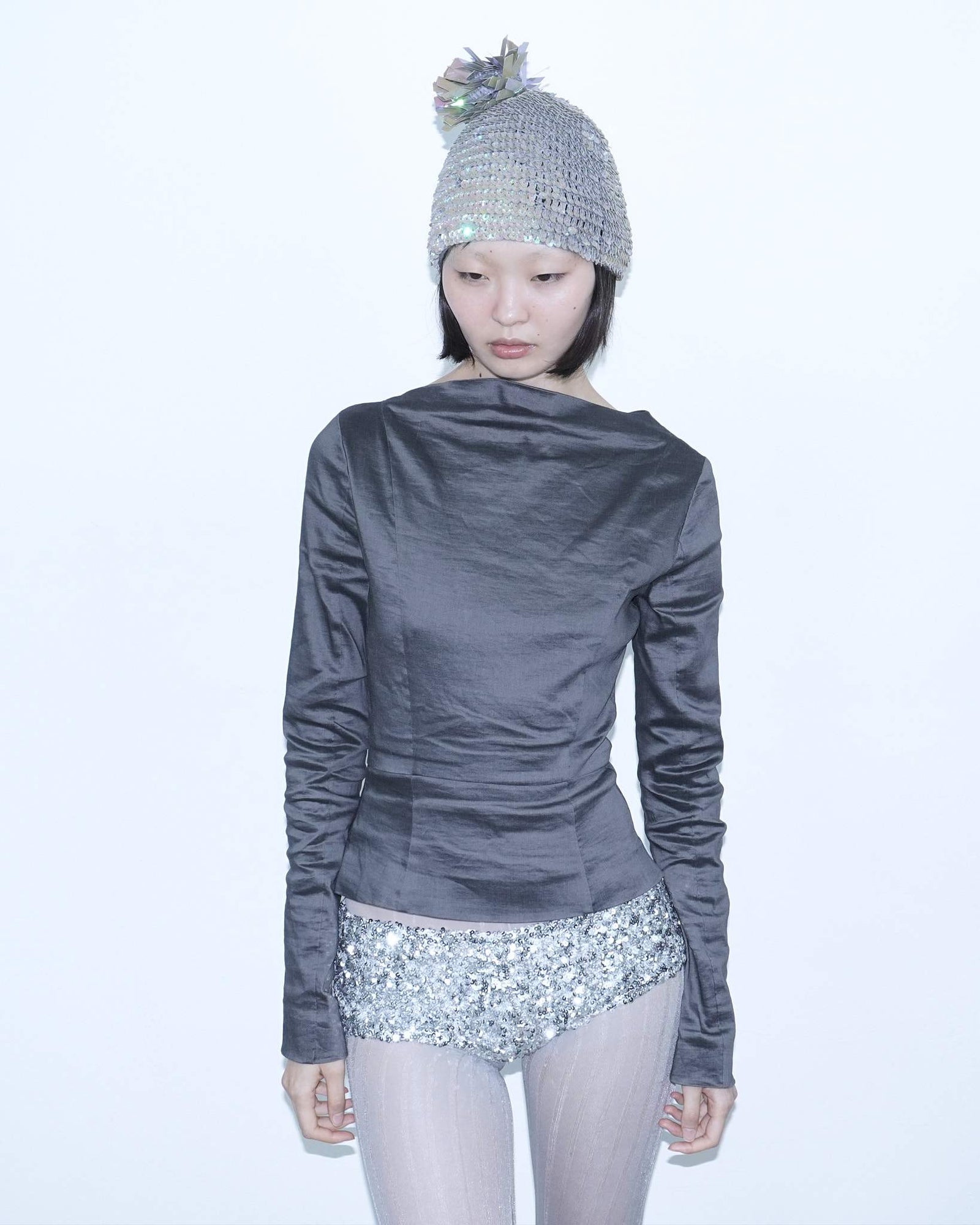holographic sequins beanie