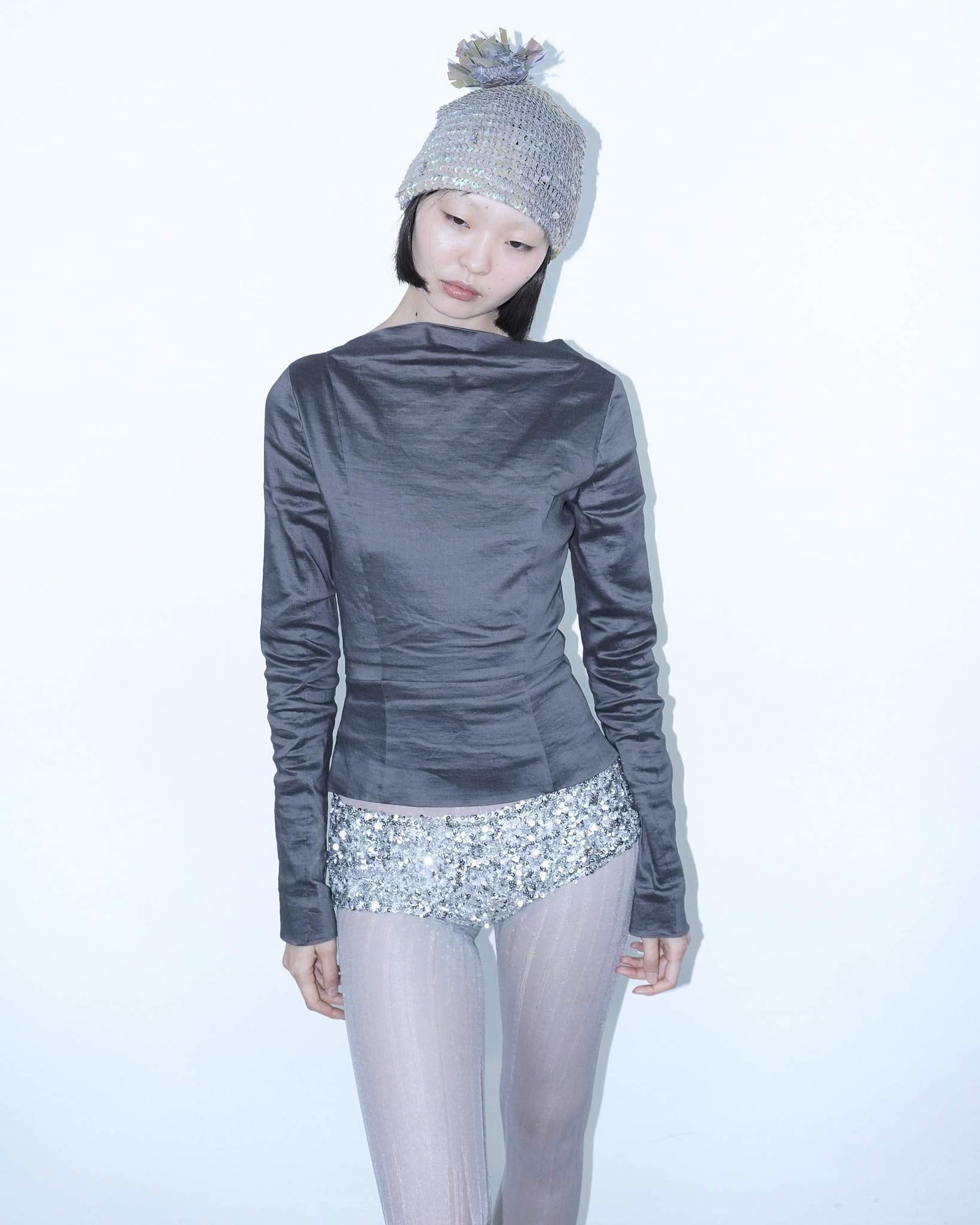 holographic sequins beanie