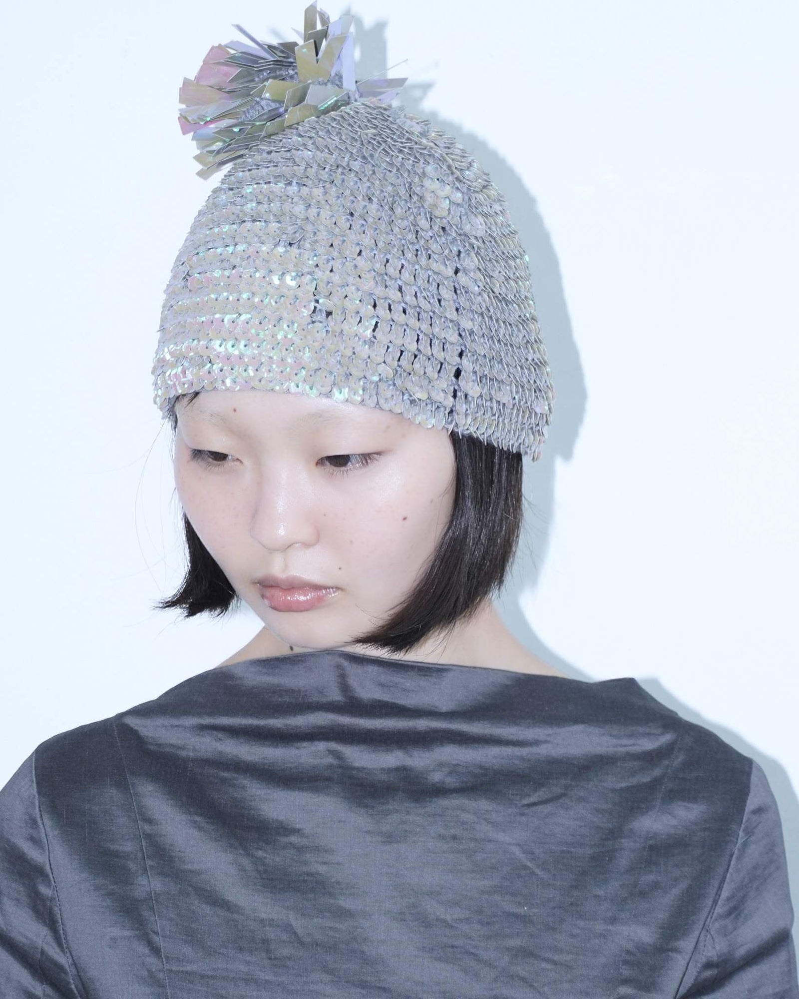 holographic sequins beanie