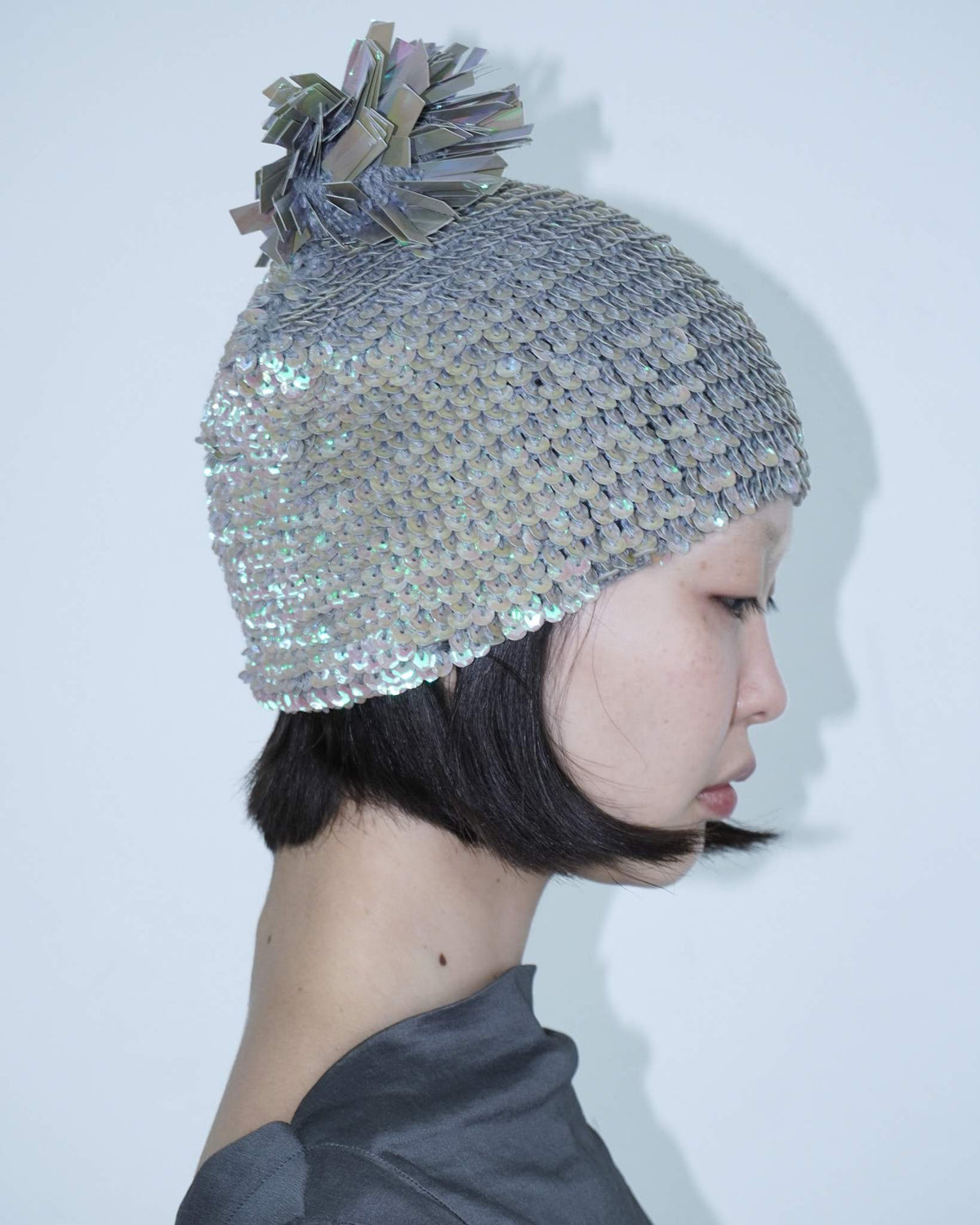 holographic sequins beanie