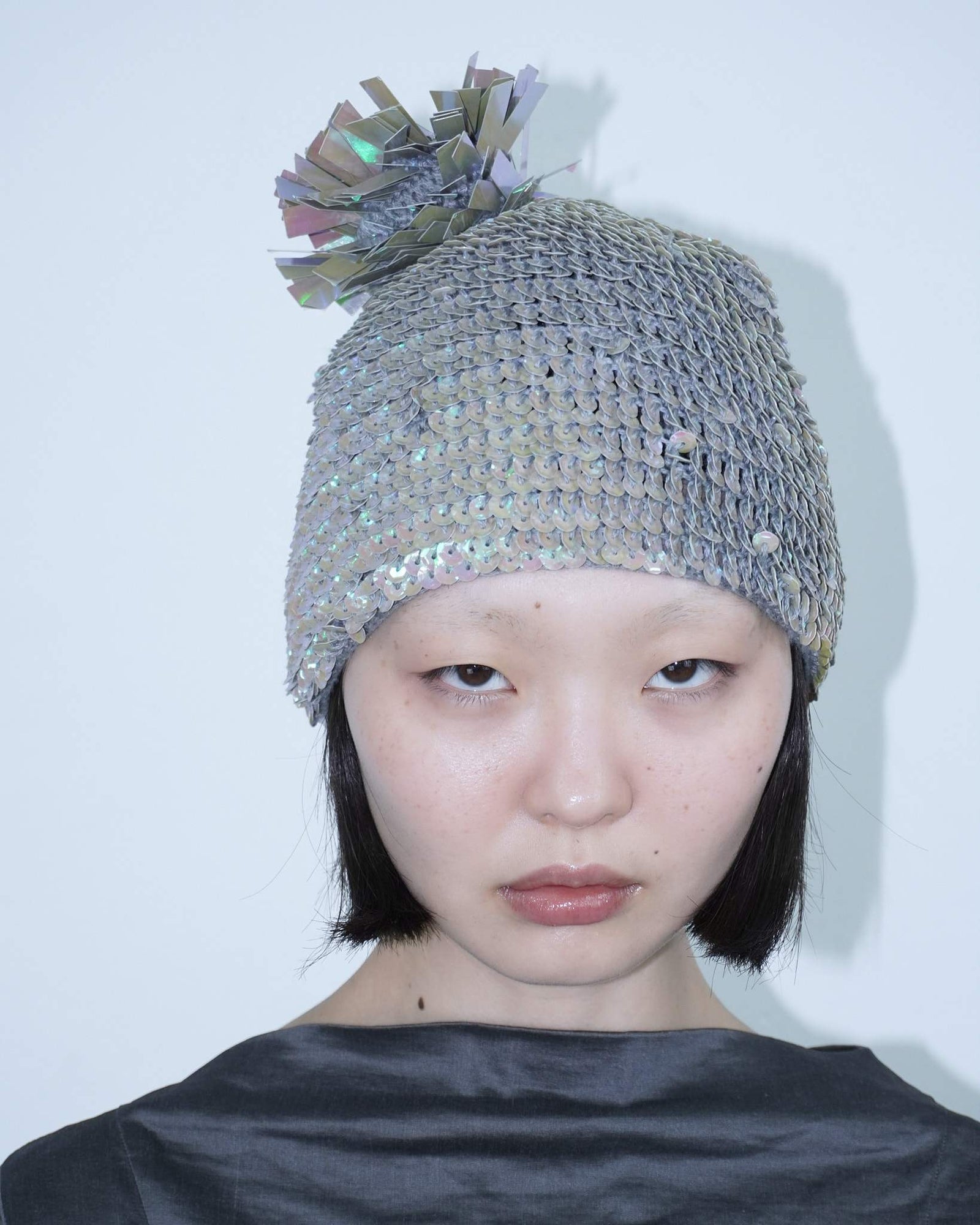 holographic sequins beanie
